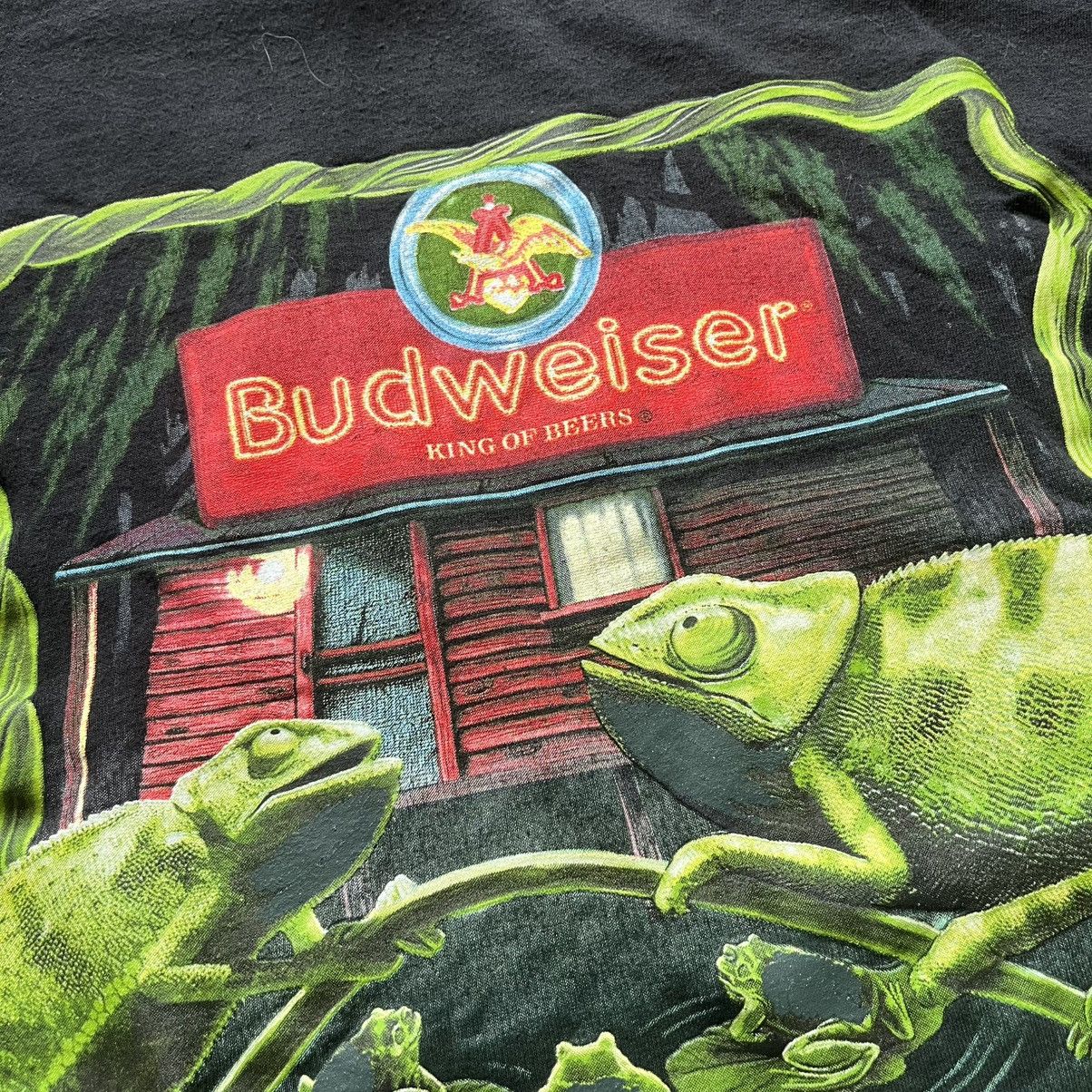 Vintage 1997 Vintage Budweiser Chameleon Touch Tone Graphic Tee Size US L / EU 52-54 / 3 - 5 Thumbnail