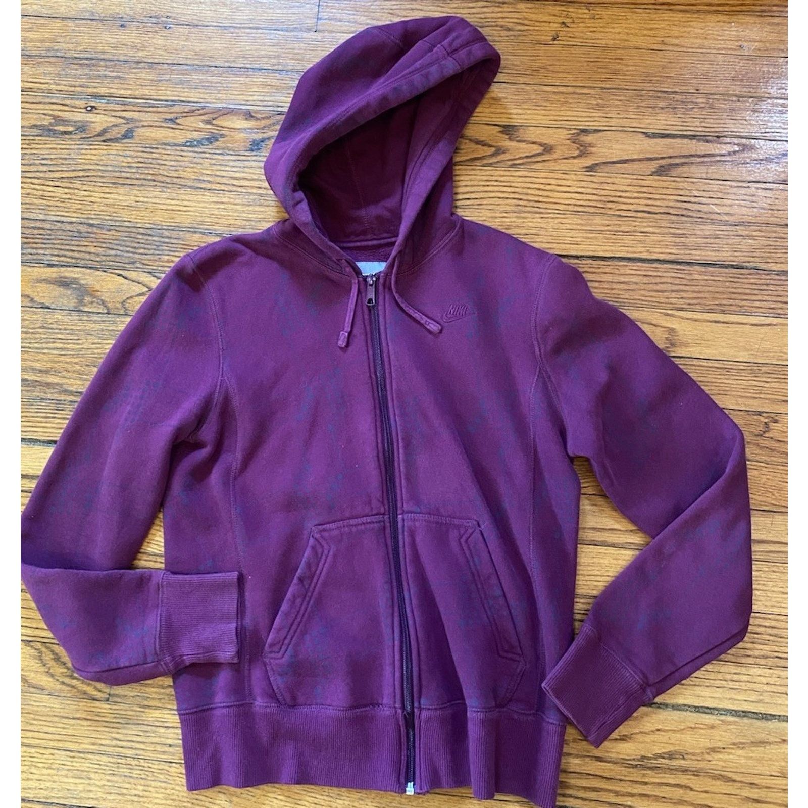 Nike Nike Zip Heavy Hoodie Sweatshirt Women’s Medium Burgundy Size M / US 6-8 / IT 42-44 - 1 Thumbnail