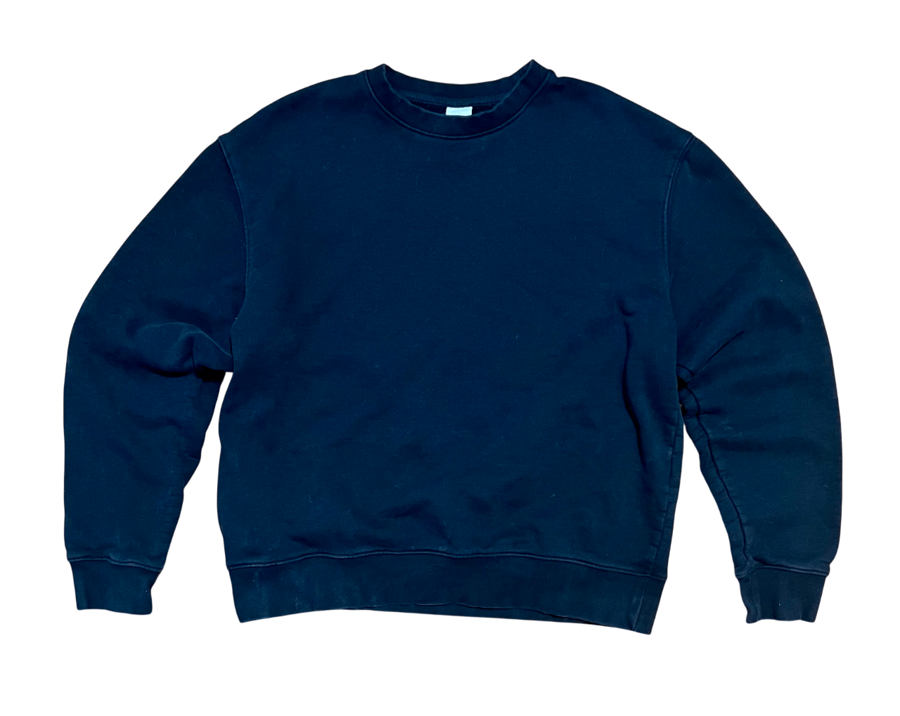 Zara Zara Blank Black Regular Fitting Crew Neck Sweatshirt Size L / US 10 / IT 46 - 1 Thumbnail