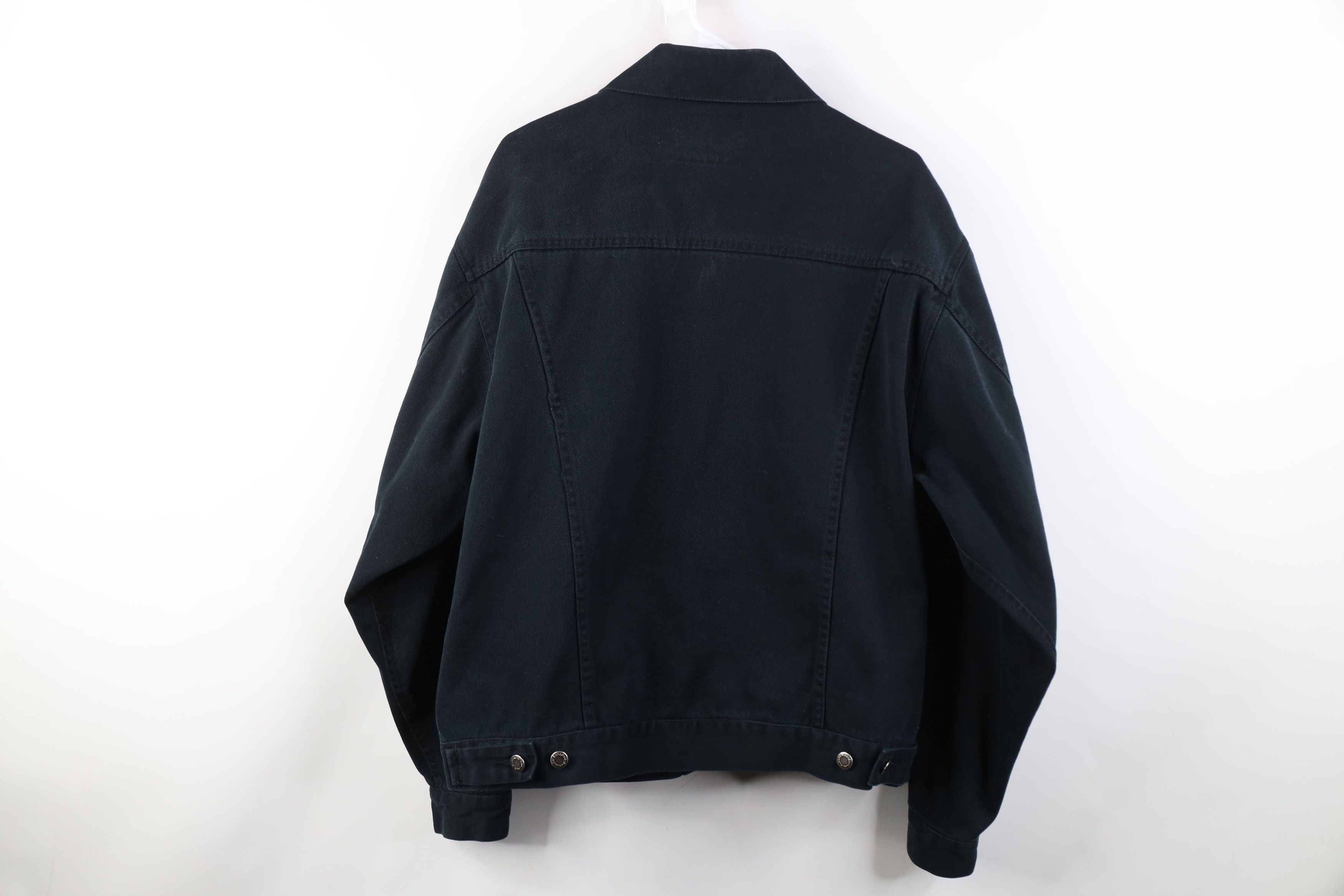 Wrangler Vintage 90s Y2K Wrangler Denim Jean Trucker Jacket Black Size US L / EU 52-54 / 3 - 12 Thumbnail