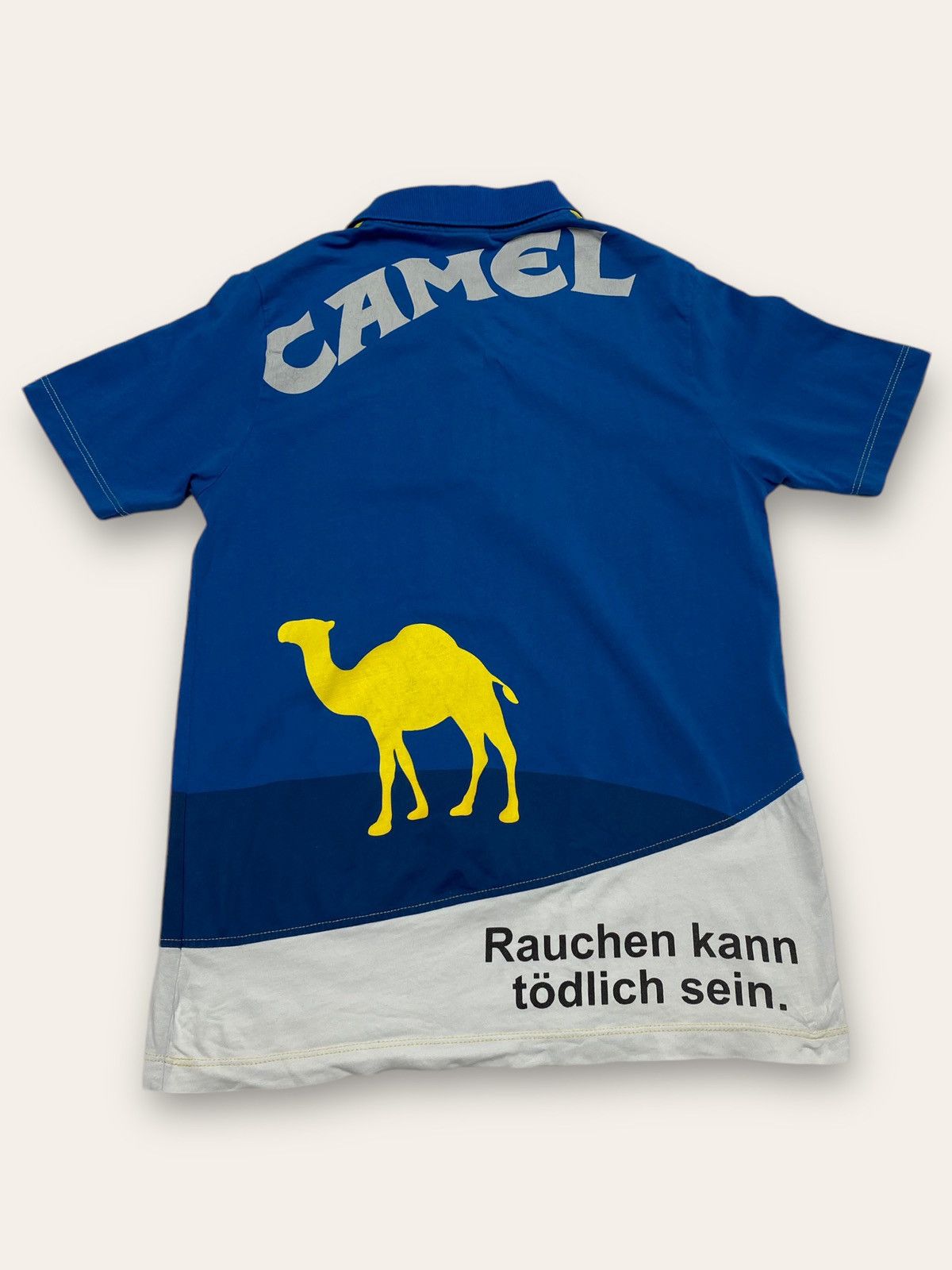 Camel Vintage CAMEL Blue Yellow Big Logo Polo Shirt Y2K Size US S / EU 44-46 / 1 - 5 Thumbnail