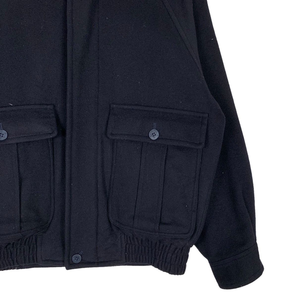 Japanese Brand WOODHOUSE Black Wool Jacket Type A2 #1153-C53 Size US L / EU 52-54 / 3 - 4 Thumbnail