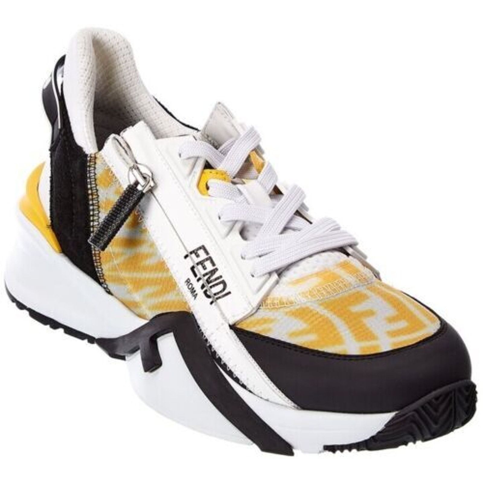 Fendi Fendi Mens Vertigo Flow Yellow Monogram White Size US 13 / EU 46 - 2 Thumbnail
