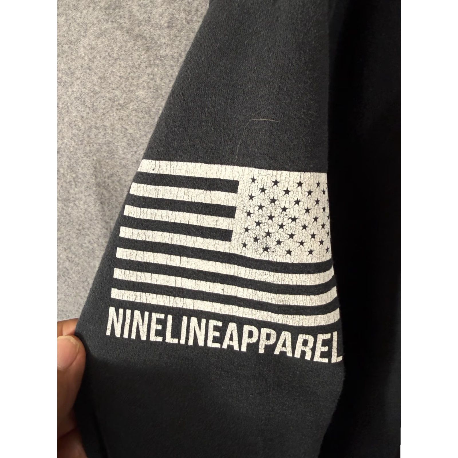 Port & Company Port & Company Nine Line Hoodie Sweatshirt Mens L Black Pullover Drawstring Graphic Logo Pocket Pullover Hooded Patriotic Casual (Vit... wait) Size US L / EU 52-54 / 3 - 6 Thumbnail