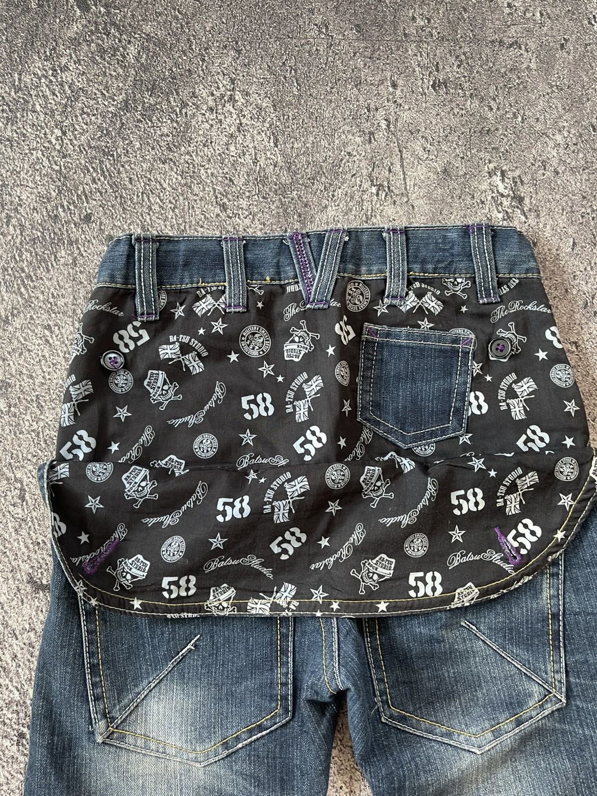 Japanese Brand Y2k Ba-tsustudio ifsixwasnine style skull Size US 26 / EU 42 - 7 Thumbnail