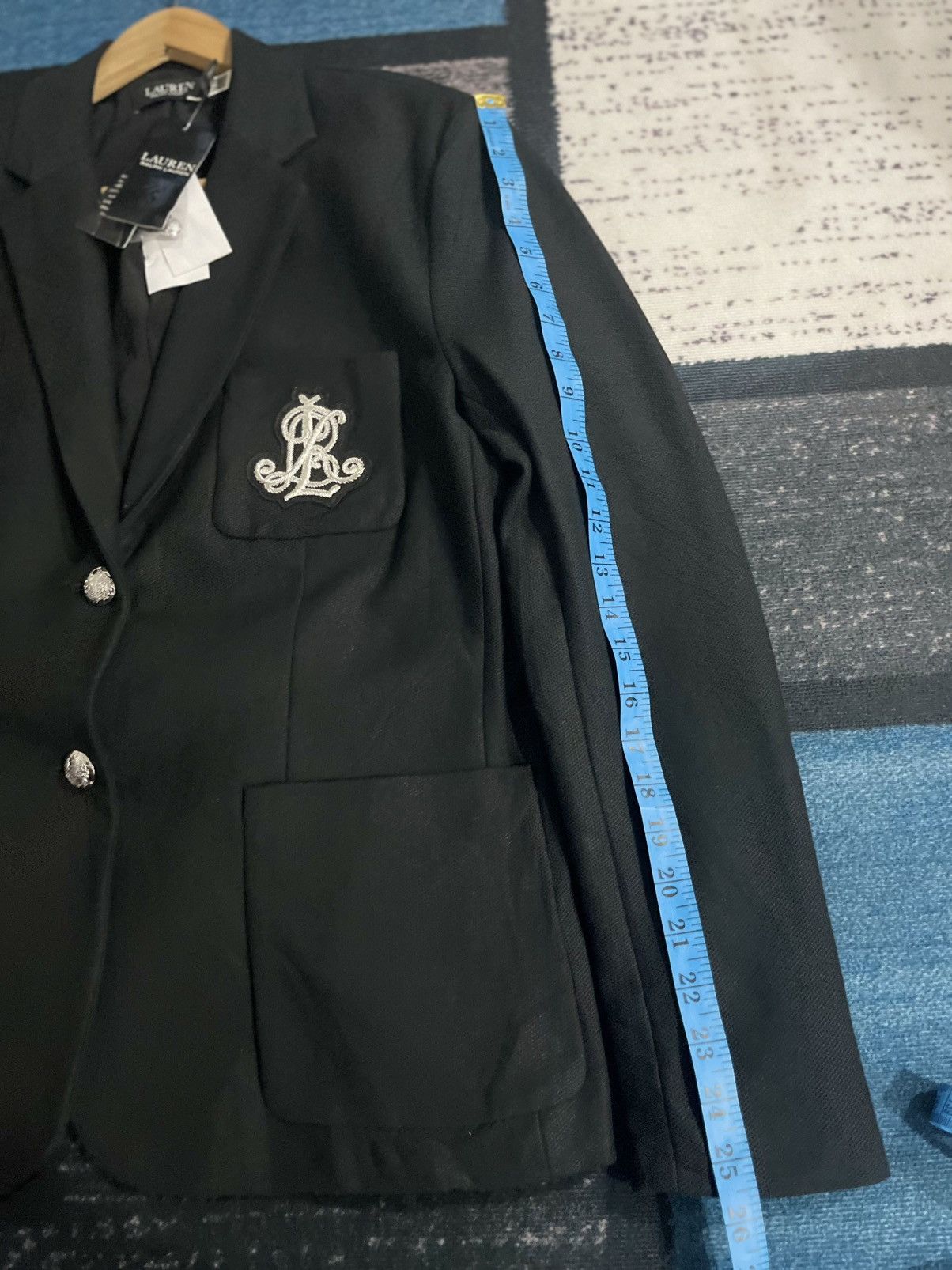Lauren Ralph Lauren × Ralph Lauren Lauren Ralph Lauren Patch Jacquard Blazer Black Jacket Size L / US 10 / IT 46 - 23 Thumbnail