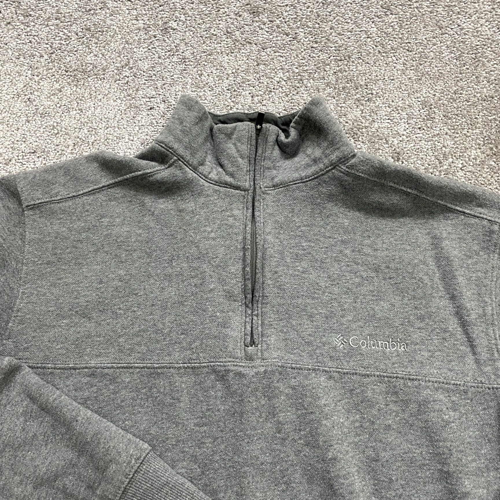 Vintage Columbia Sweatshirt Men Medium Gray High Neck Zip Fleece Pullover Jacket Outdoor Shirt Size US M / EU 48-50 / 2 - 3 Thumbnail