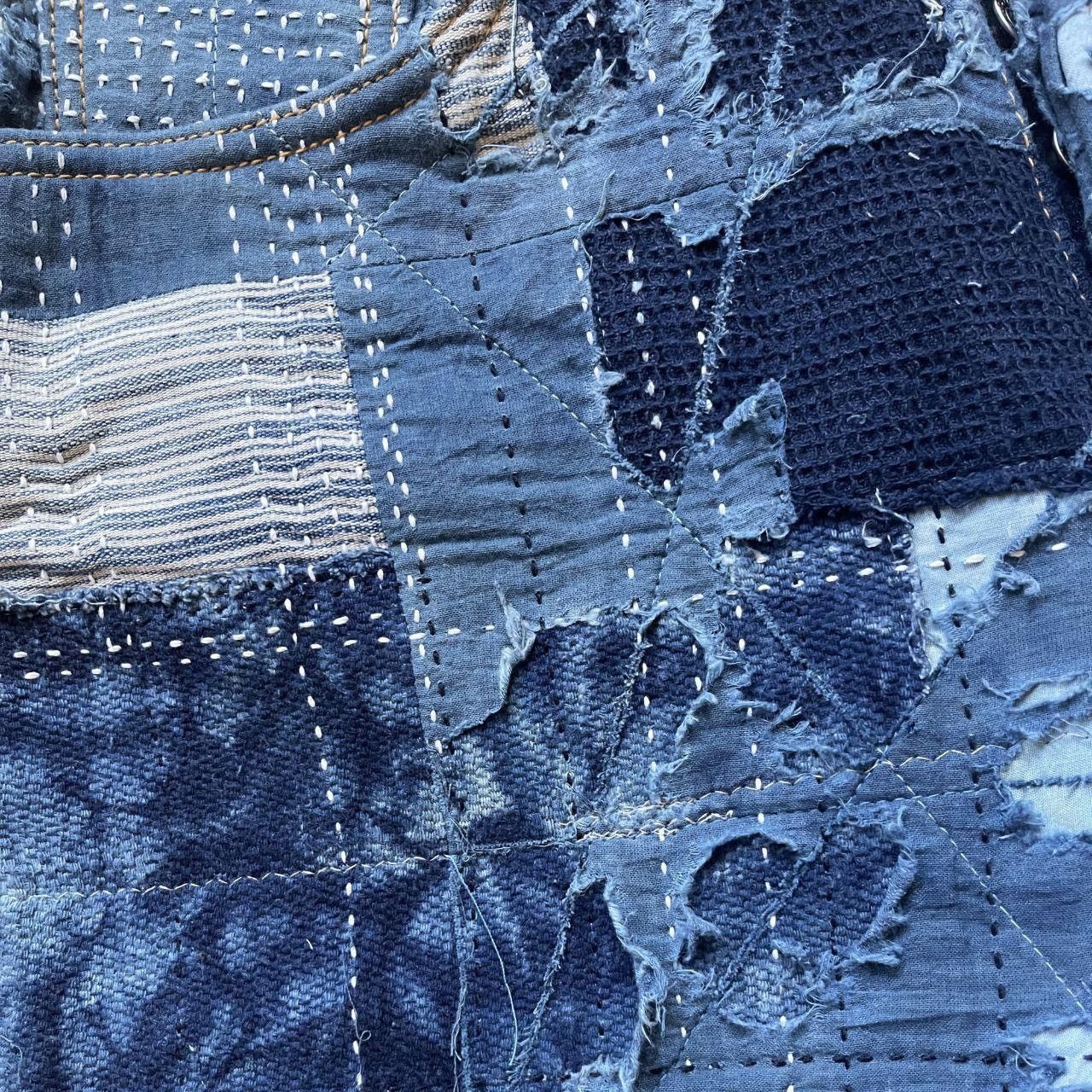 Kapital Indigo Boro Sashiko Distressed Jeans Size US 30 / EU 46 - 8 Thumbnail