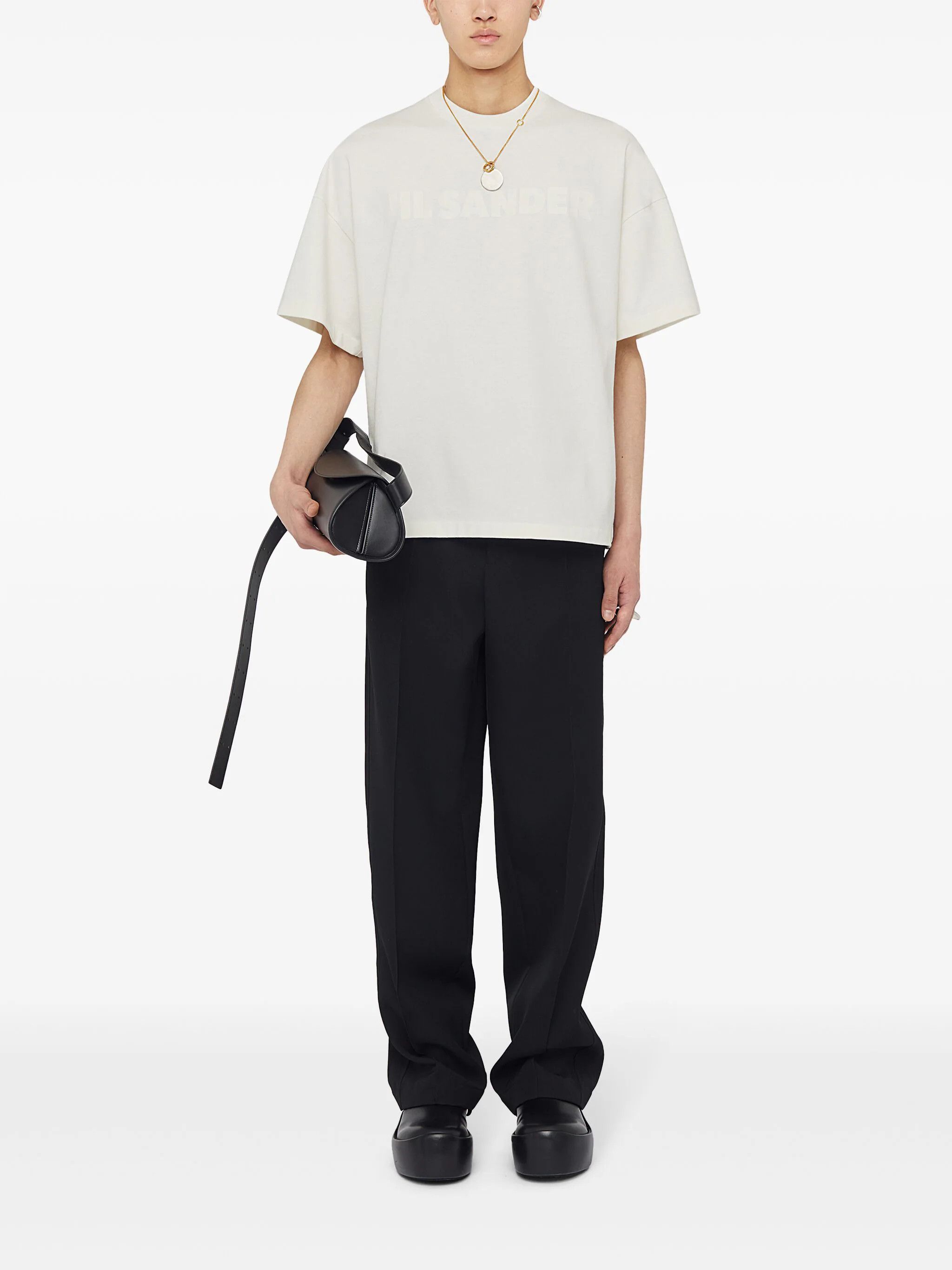 Jil Sander o1s22i1n1024 Wool Gabardine Trouser in Black Size US 30 / EU 46 - 2 Thumbnail