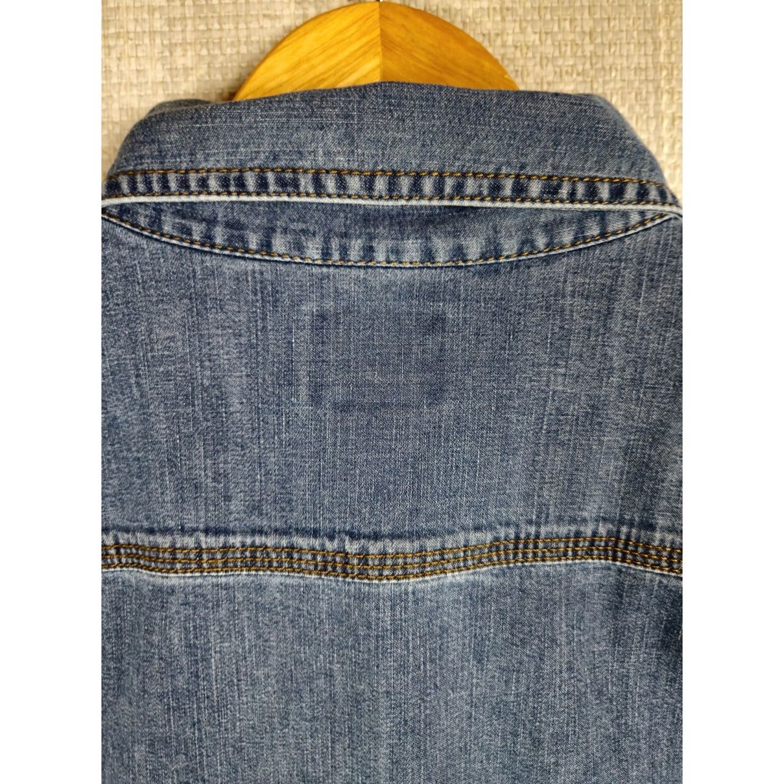 Vintage .L. Bean Denim Work Shirt Large Blue Size US L / EU 52-54 / 3 - 7 Thumbnail