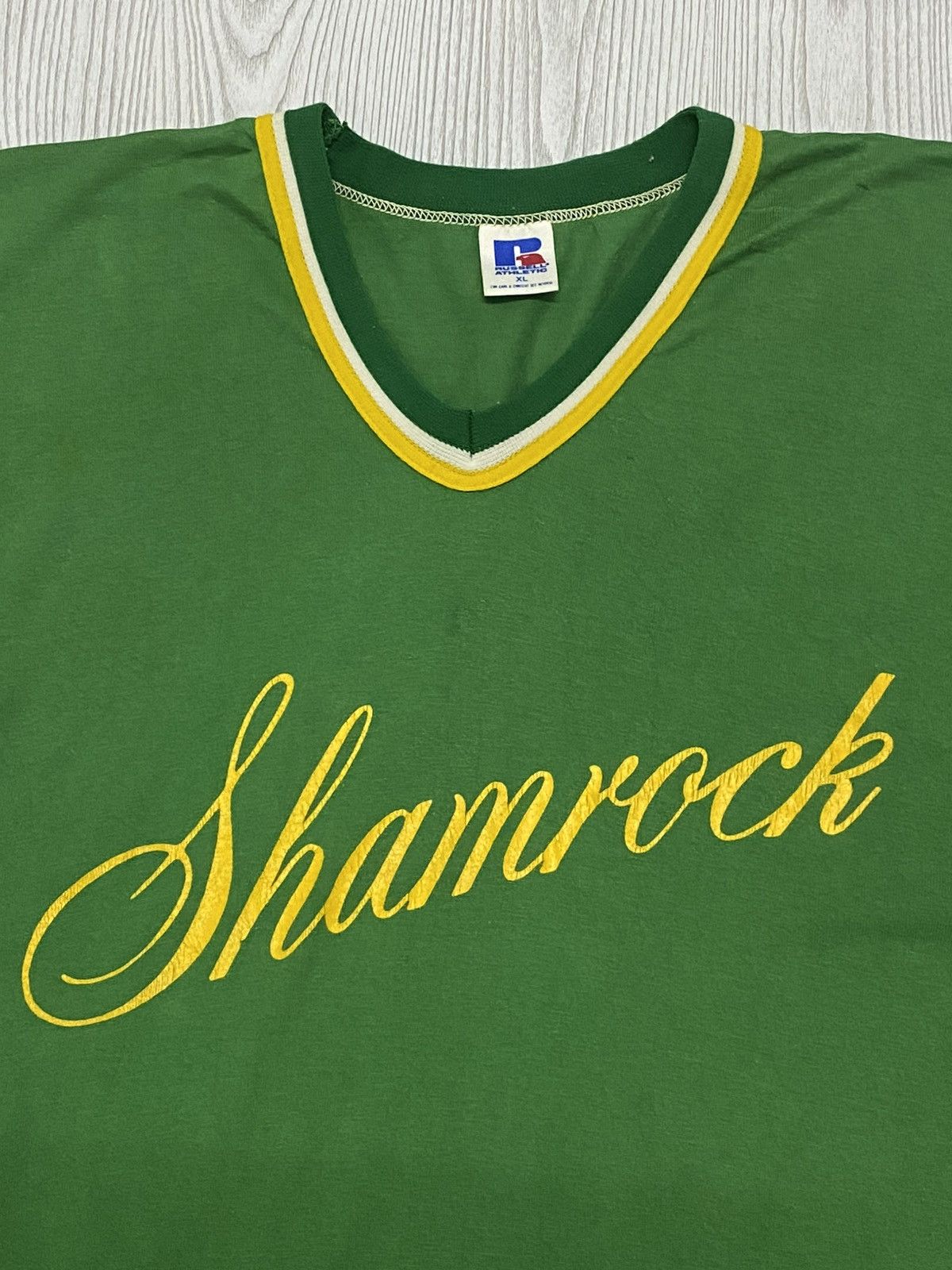 Vintage Vintage Shahrock Russell Athletic Cotton No 14 Ringer Tee Size US M / EU 48-50 / 2 - 5 Thumbnail