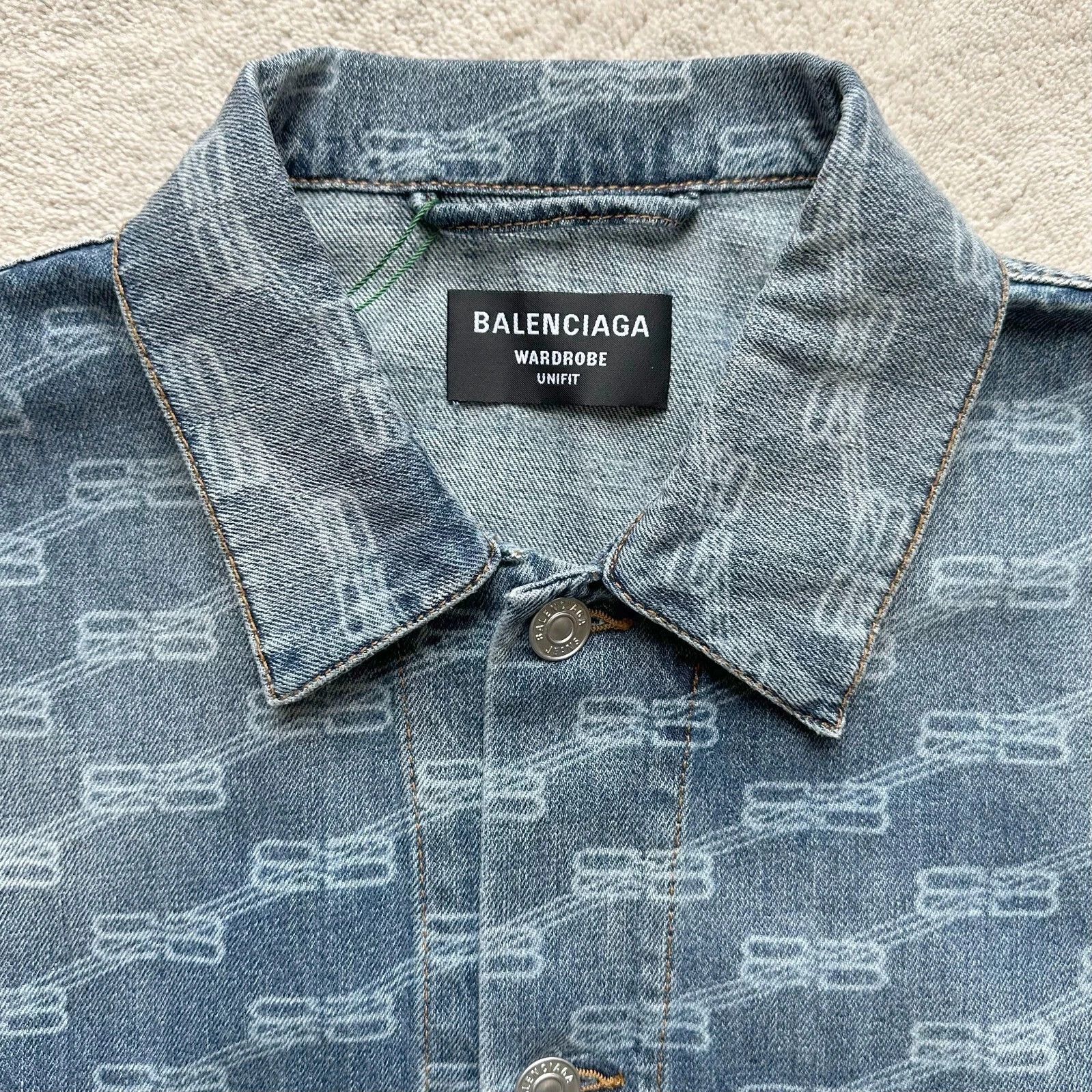 Balenciaga NWT Authentic BALENCIAGA All-Over BB Monogram LOGO JACKET Size US M / EU 48-50 / 2 - 4 Thumbnail