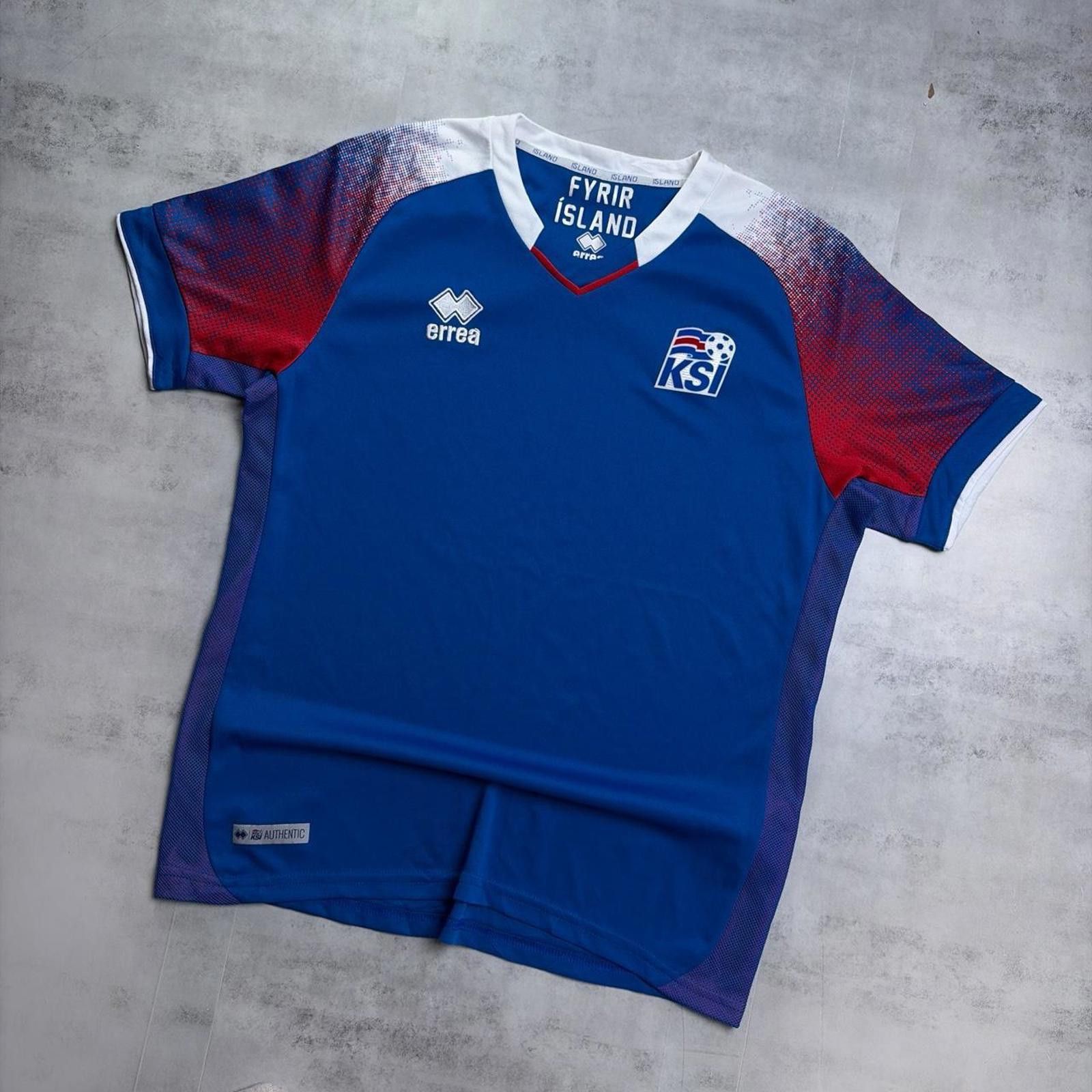 Errea Y2K Iceland KSI Errea Blue National Team Soccer Jersey Size US S / EU 44-46 / 1 - 2 Thumbnail