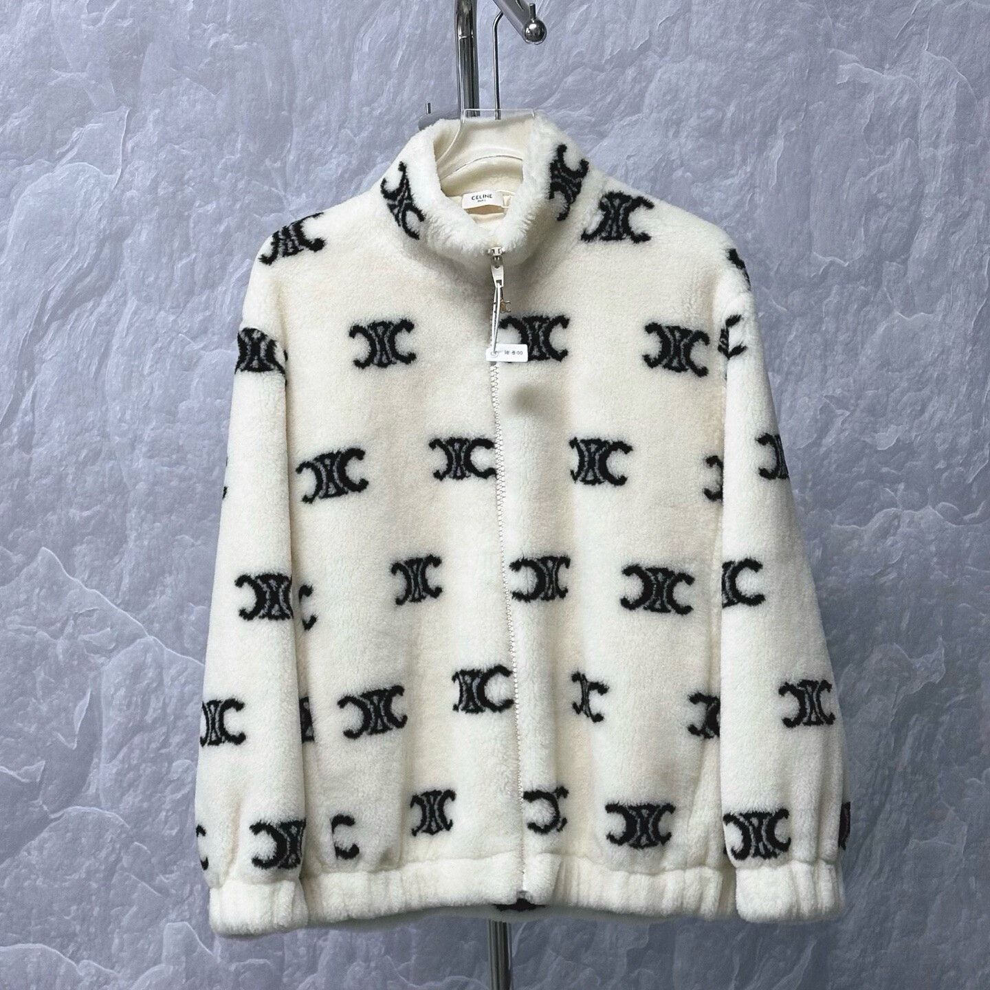 Celine celine printed teddy coat in size small Size S / US 4 / IT 40 - 1 Thumbnail