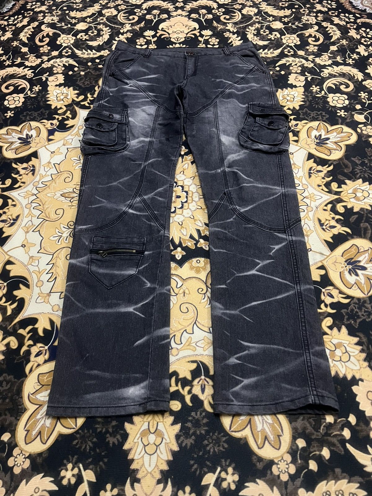 Japanese Brand × Vintage UNKNOWN DISTRESSED CARGO PANT Size US 30 / EU 46 - 5 Thumbnail