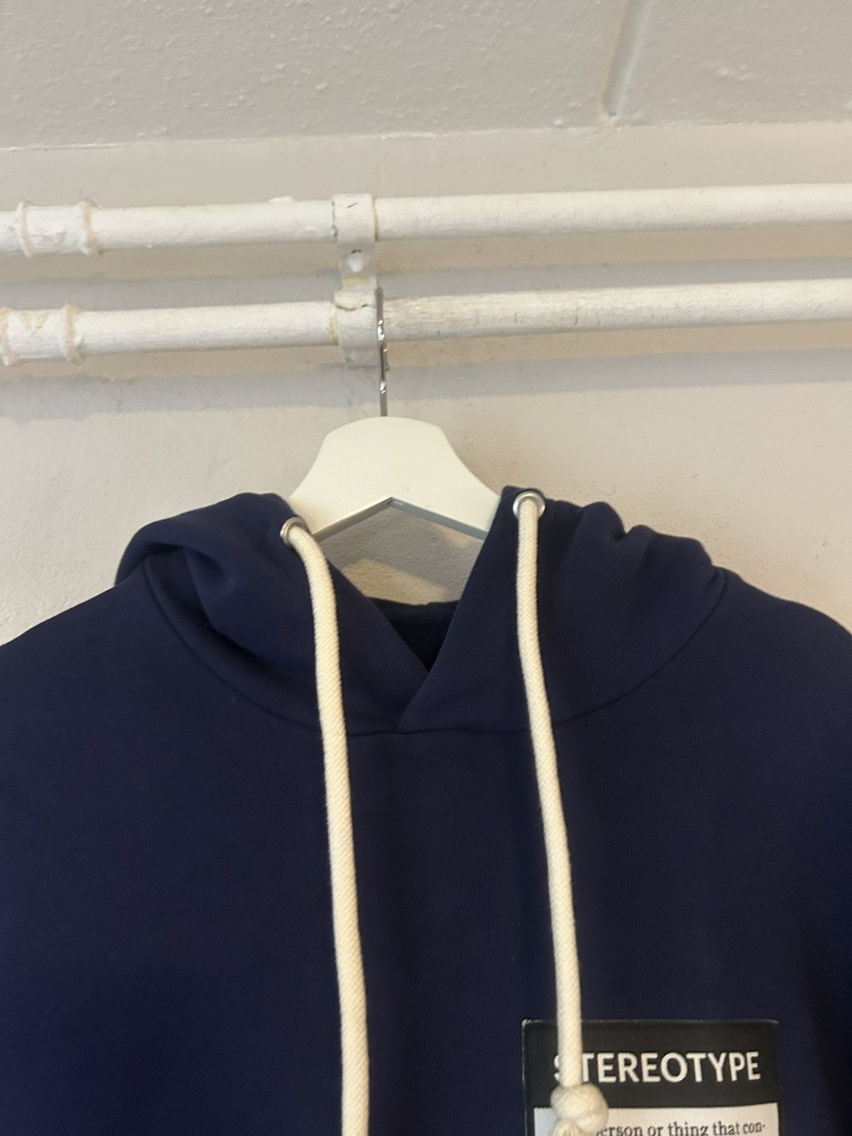 Maison Margiela Maison Margiela Deep Blue Hoodie with Stereotype Patch Size US S / EU 44-46 / 1 - 3 Thumbnail