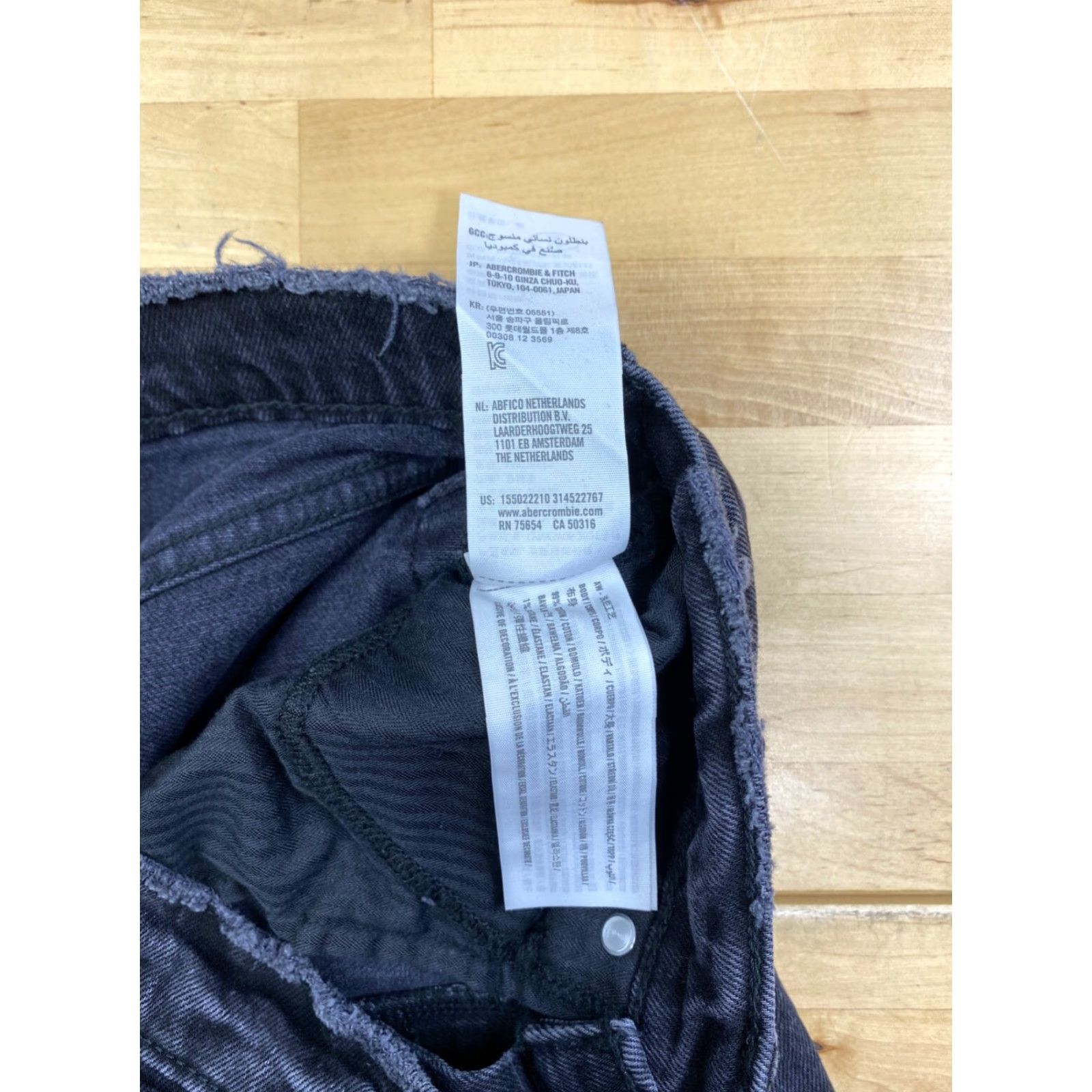 Abercrombie & Fitch Abercrombie & Fitch The Dad High Rise Jeans Womens XS 25/0 Black Denim 90s Grunge Pockets Distressed Straight Jeans Size 26" / US 2 / IT 38 - 6 Thumbnail