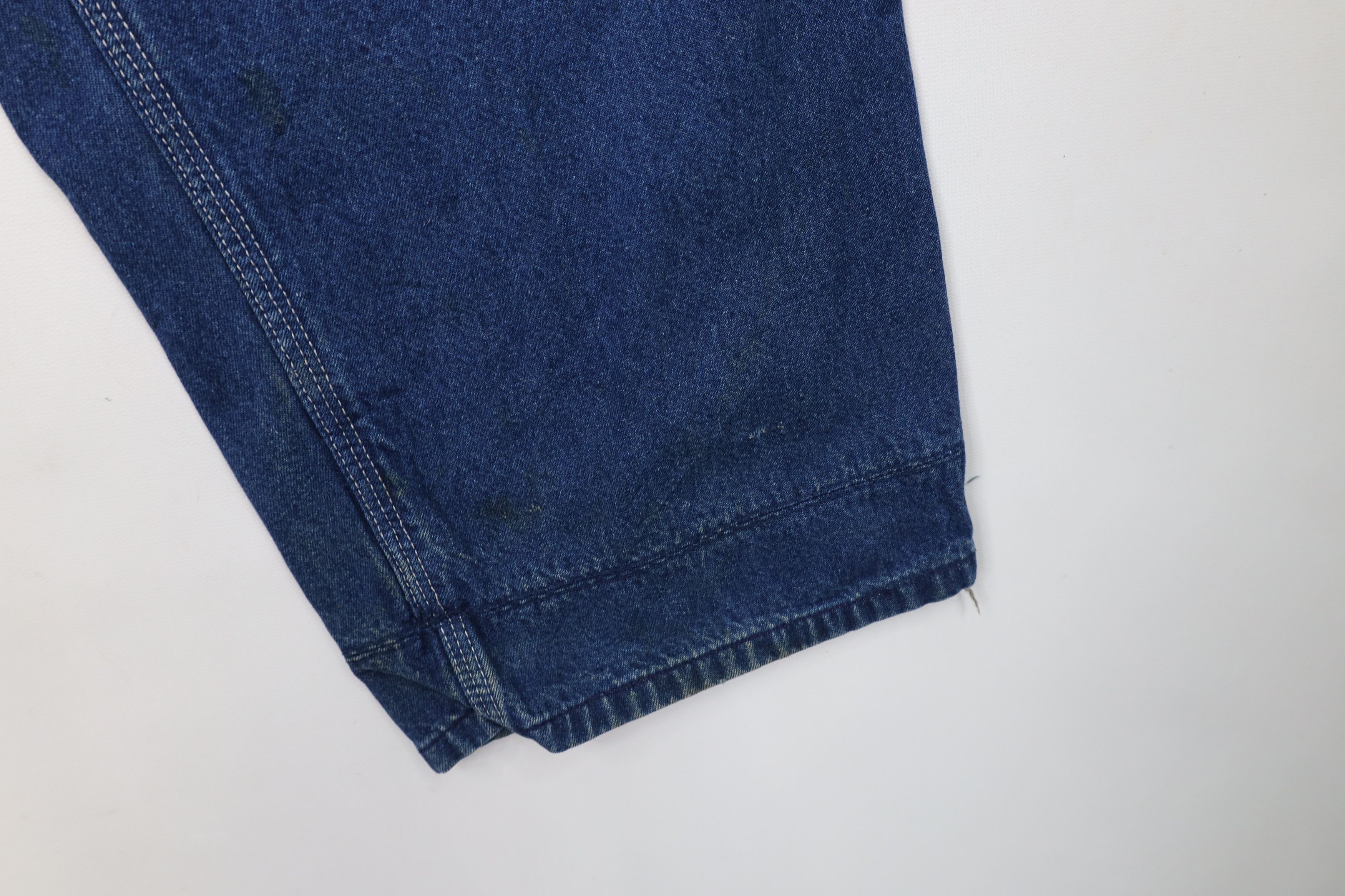 Carhartt Vintage 90s Carhartt Wide Leg Dungaree Denim Jeans USA Blue Size US 38 / EU 54 - 5 Thumbnail
