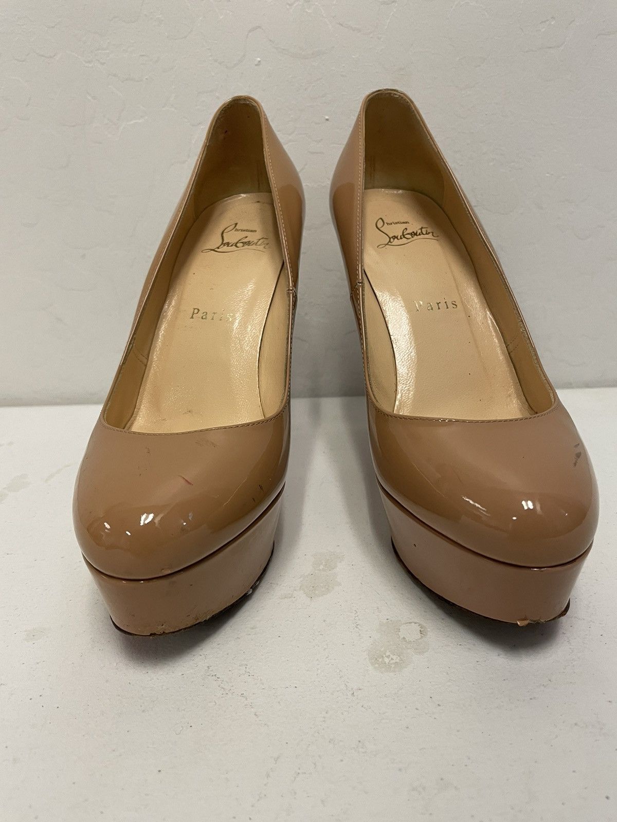 Christian Louboutin Patent Leather Platform Bianca Pump Size US 6 / IT 36 - 3 Thumbnail