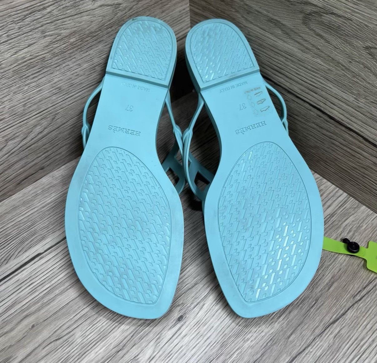 Hermes Hermès Egerie green pig nose slides J41 Size US 7 / IT 37 - 5 Thumbnail