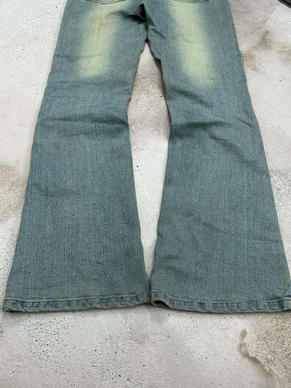 GOSTAR DE FUGA × Japanese Brand Interlow Unisex Jean Flare Mud Light Art Butterfly Paint Size US 29 - 14 Thumbnail