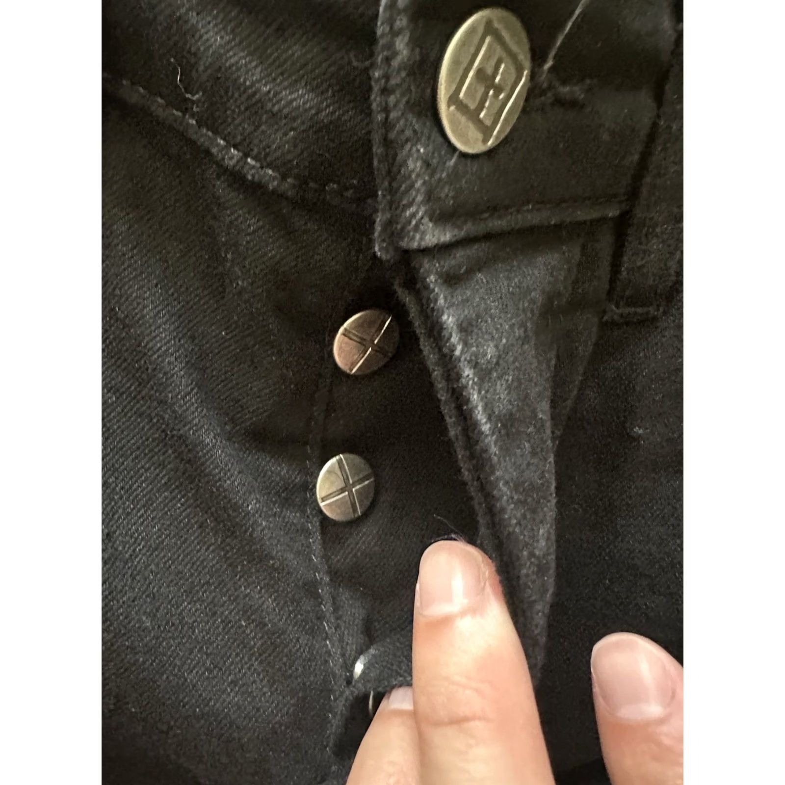 Ksubi Ksubi Jeans Skinny Men 30 Black Denim 5-Pocket Mid Rise 32.5 Inseam Button Waist 15” Size US 30 / EU 46 - 6 Thumbnail