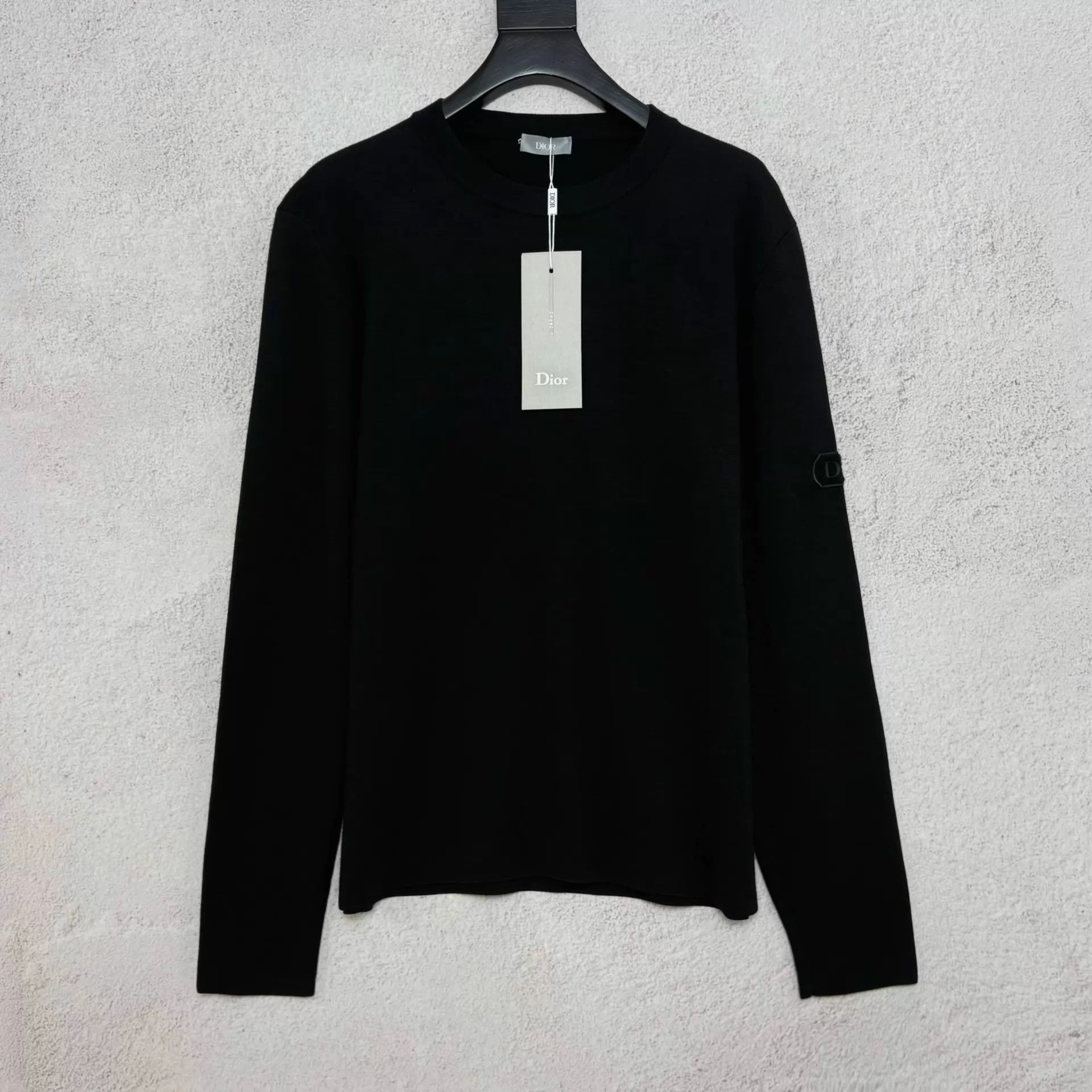 Dior Dior Black Logo Slim Cashmere Blend LS Top L new Size US L / EU 52-54 / 3 - 1 Thumbnail