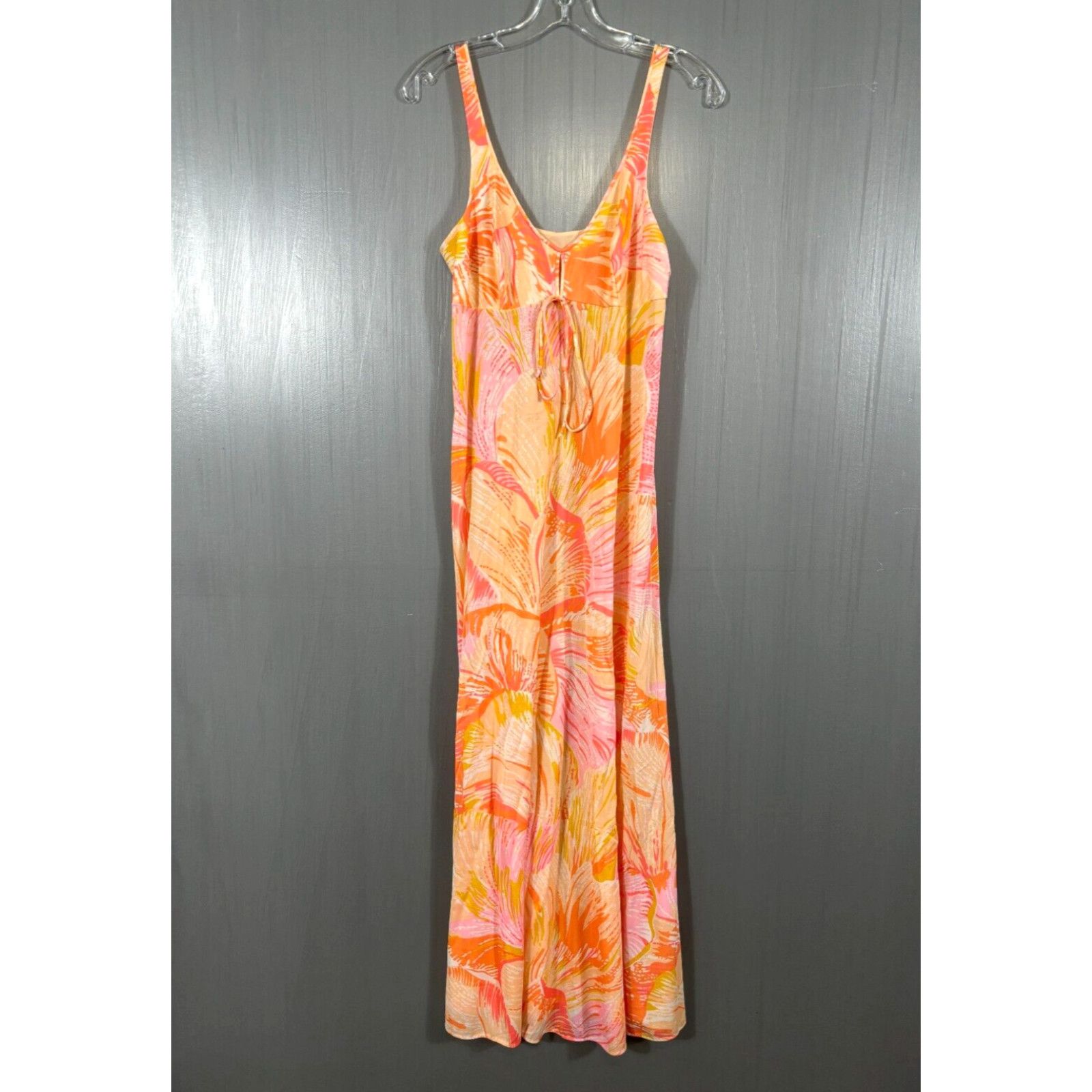 image of Vintage Olga Nightgown Womens Small 34 Nylon Floral Multicolor Sleeveless in White
