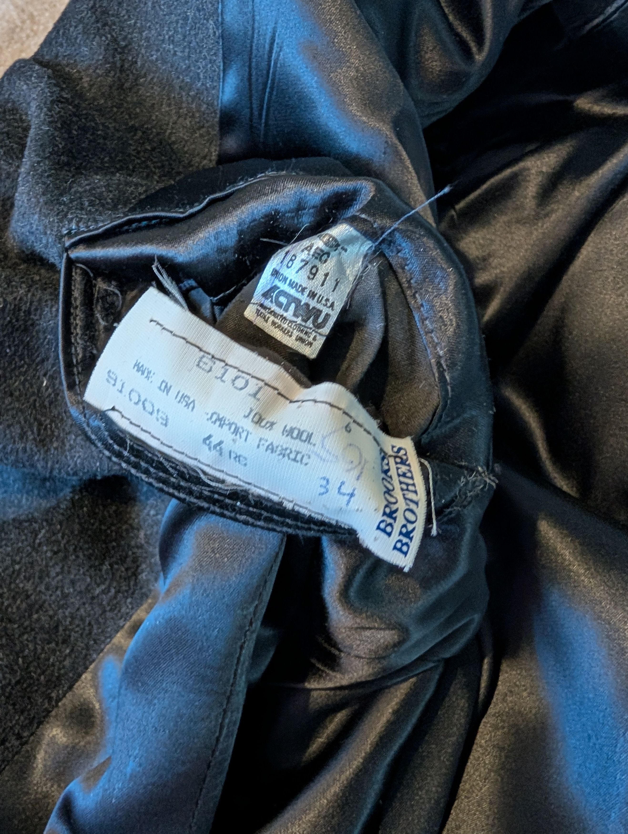 Brooks Brothers Makers 44R Charcoal Double Breasted Wool Overcoat Size US L / EU 52-54 / 3 - 11 Thumbnail