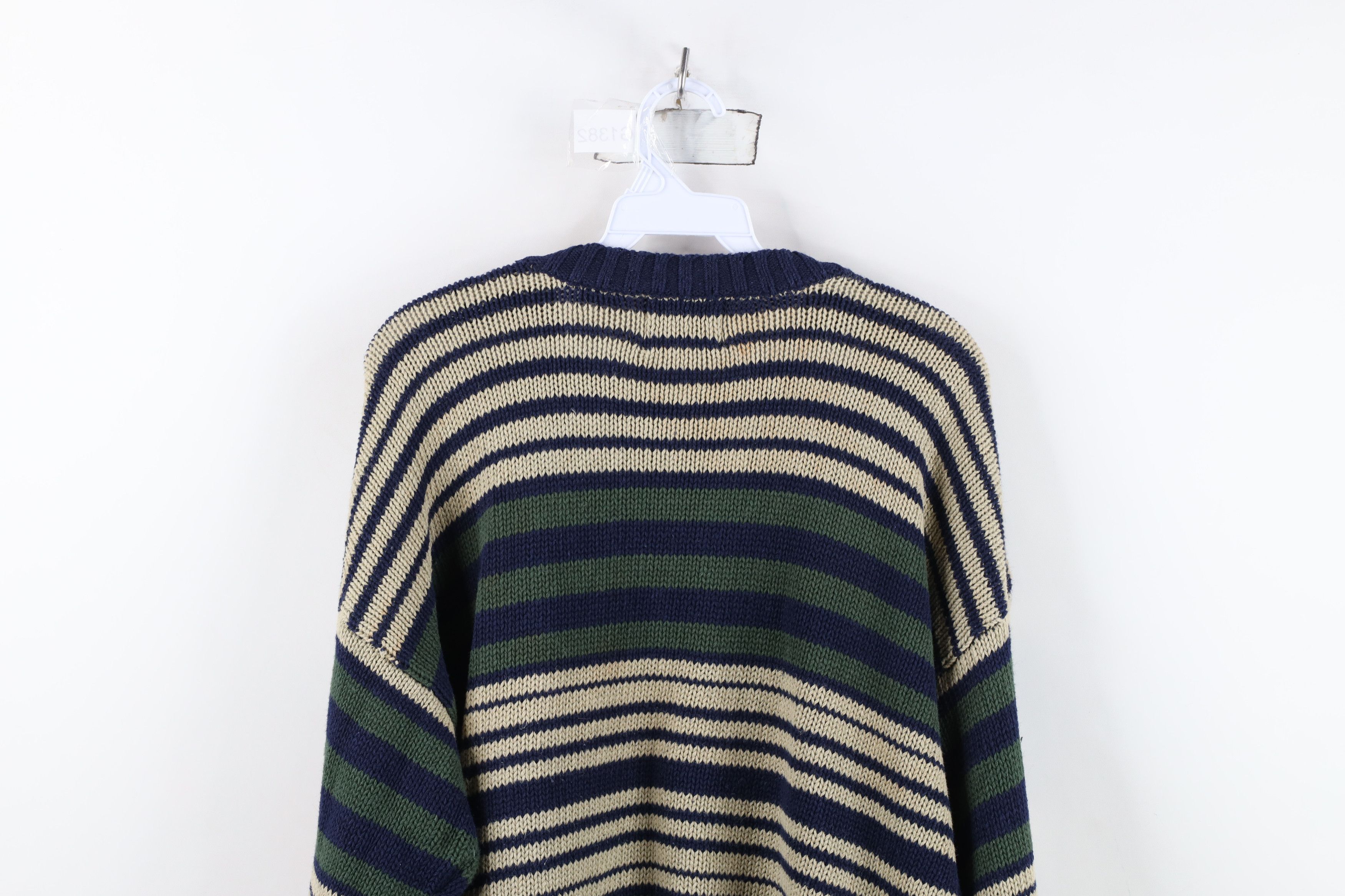Vintage Vintage 90s Streetwear Geometric Knit Crewneck Sweater Size US L / EU 52-54 / 3 - 11 Thumbnail