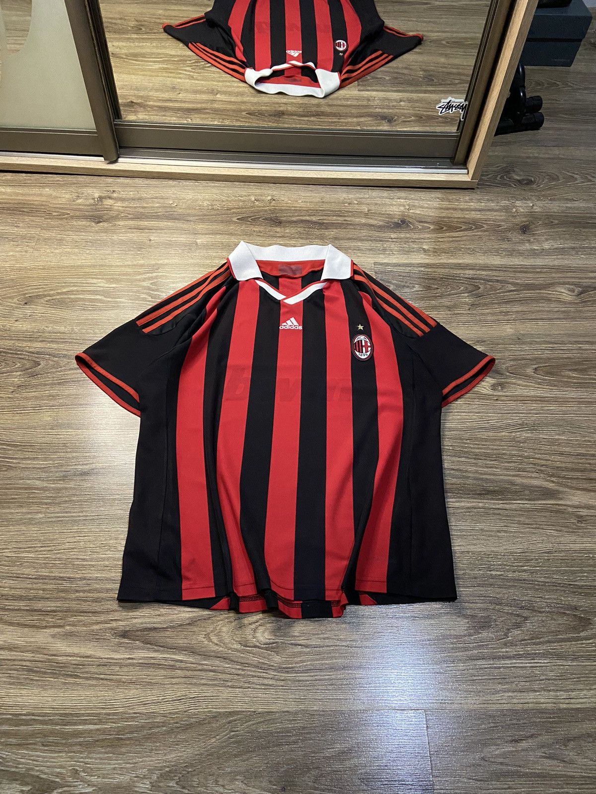 ウェア 00s adidas AC Milan soccer shirt kit y2k 00s adidas AC Milan soccer shirt kit y2k