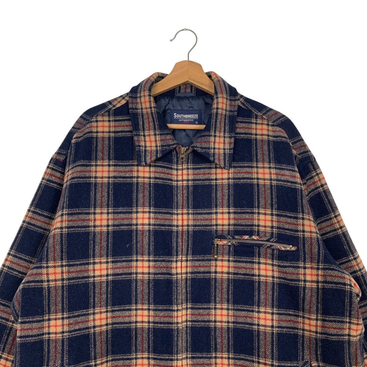 Vintage Vintage 90's SOUTH BREEZE Plaid Flannel Jacket #2721-C122 Size US XL / EU 56 / 4 - 2 Thumbnail