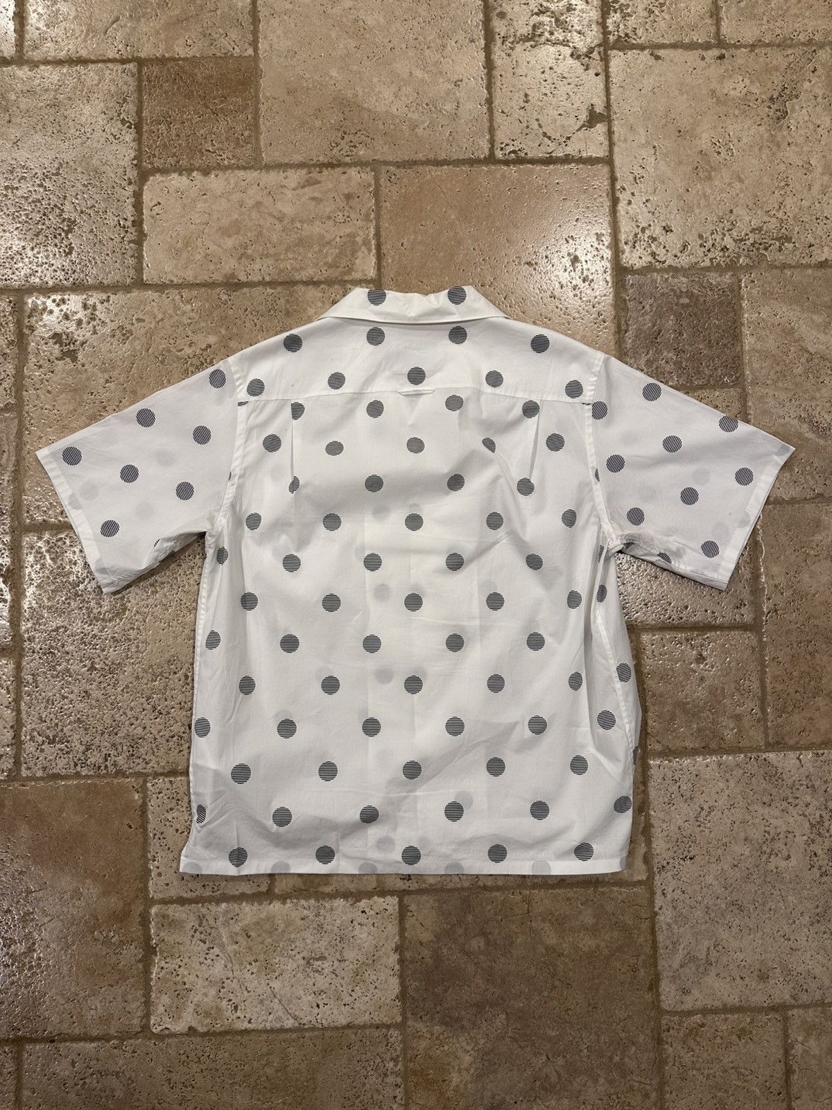 Prada Prada Polka-Dot White Triangle Logo Bowling Button Up Shirt Size US M / EU 48-50 / 2 - 19 Thumbnail