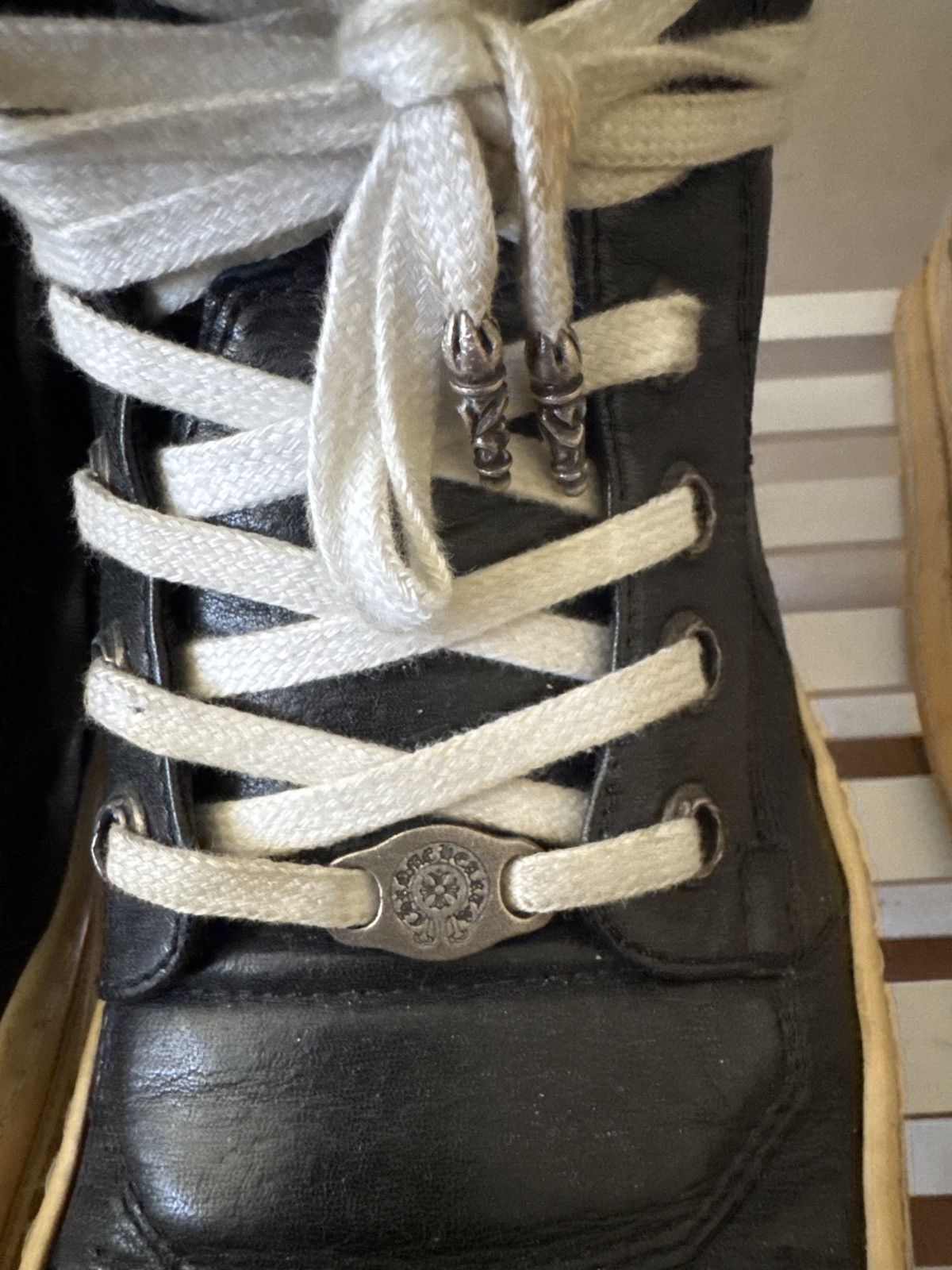 Chrome Hearts × Rick Owens Rick Owens Chrome Hearts Short-Tongue Staple Geodunks Size US 10 / EU 43 - 13 Thumbnail