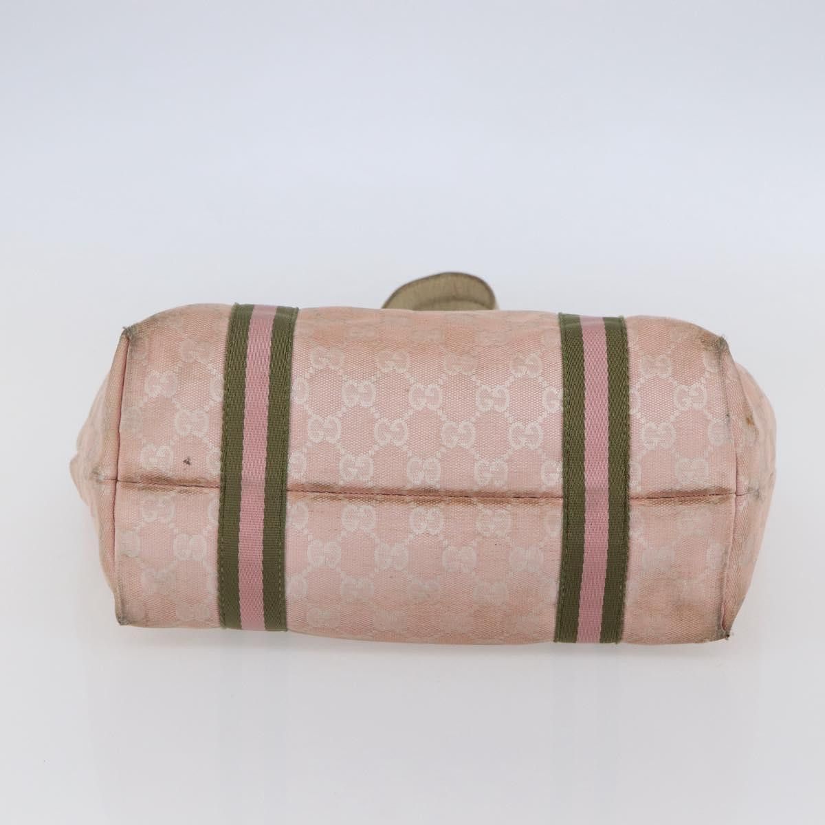 Gucci GUCCI GG Canvas Sherry Line Tote Bag Pink Gold Size ONE SIZE - 9 Thumbnail