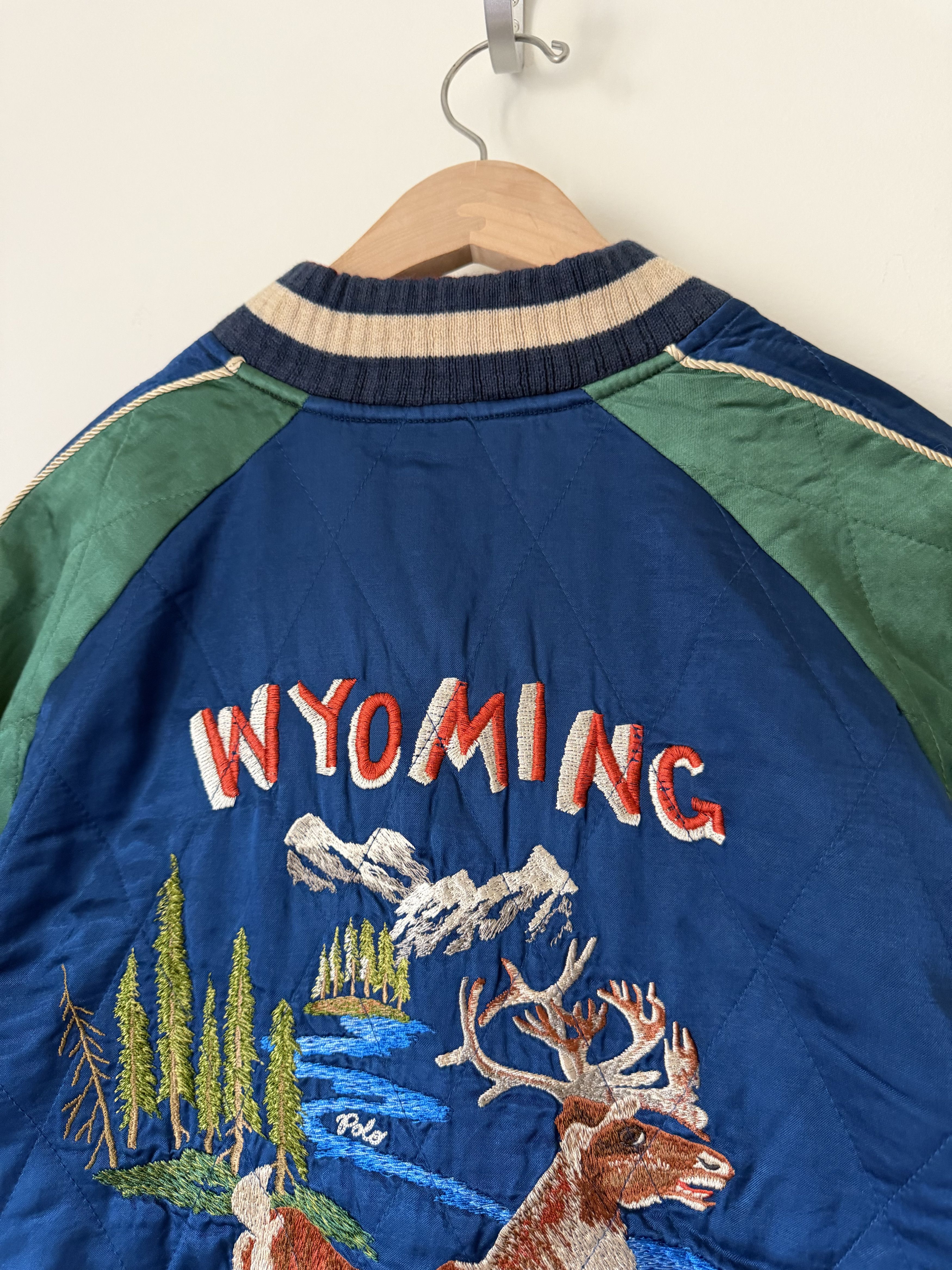 Polo Ralph Lauren Polo Ralph Lauren Wyoming Souvenir Satin Flight Jacket Size US L / EU 52-54 / 3 - 2 Thumbnail