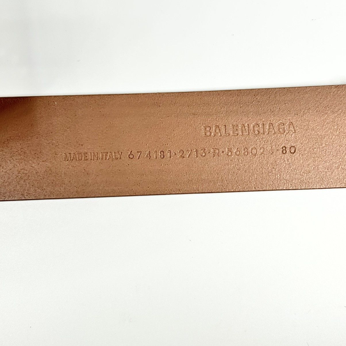 Balenciaga New Balenciaga B Buck Brown Leather Belt Size 80 Size 32 - 2 Thumbnail