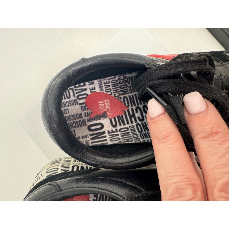 Moschino Love Moschino Heart Patch Platform Sneakers Black Size 8 Size US 8 / IT 38 - 8 Thumbnail
