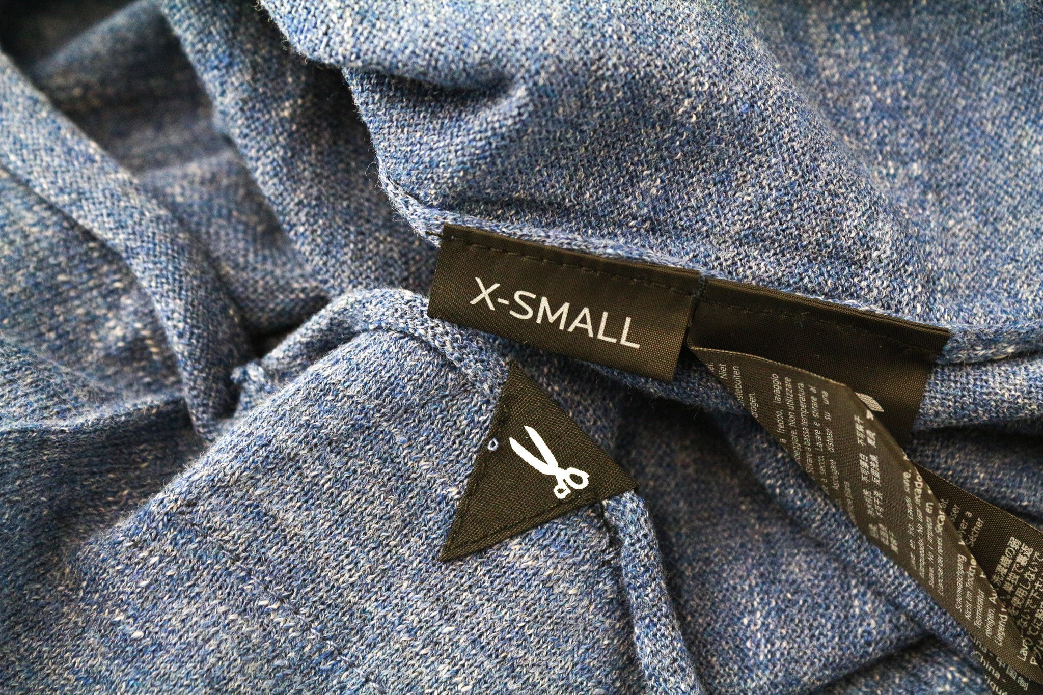 DENHAM CARVER XS Blue Marl Cotton Knit Crew Neck Jumper 74575 Size US XS / EU 42 / 0 - 6 Thumbnail