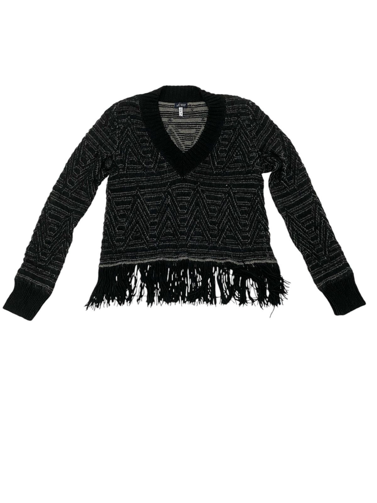 Armani × Armani Collezioni Armani Jeans Knitwear Fringe Size US XXS / EU 40 - 1 Thumbnail