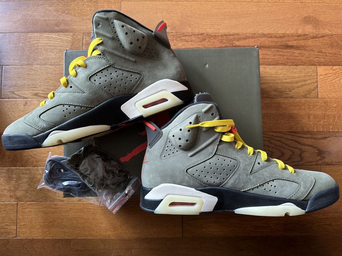 Jordan Brand × Nike × Travis Scott Air Jordan 6 Travis Scott Size US 12 / EU 45 - 2 Thumbnail