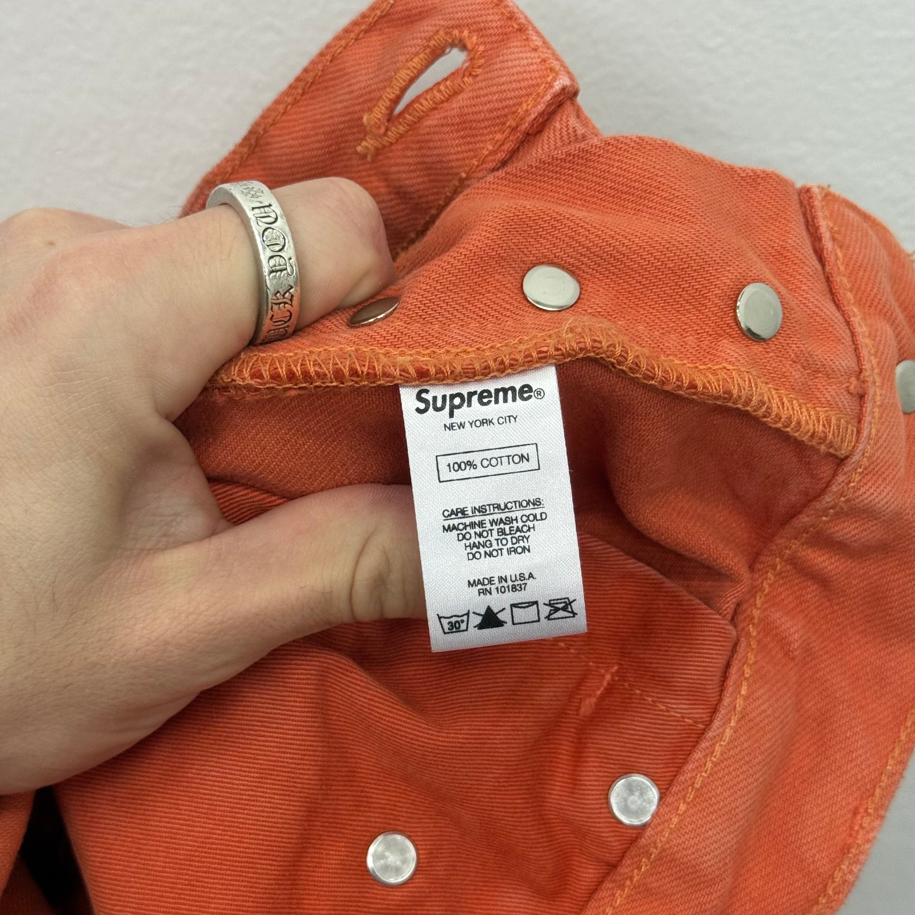Supreme Supreme Orange Denim Jeans - Size 32 Size US 32 / EU 48 - 5 Thumbnail