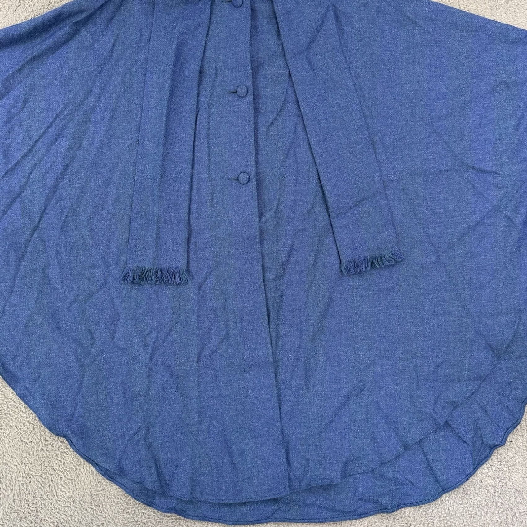 Vintage VINTAGE Triona Design Shawl Women’s One Size Blue Tweed Wool Cape Wrap Ireland Size ONE SIZE - 2 Thumbnail