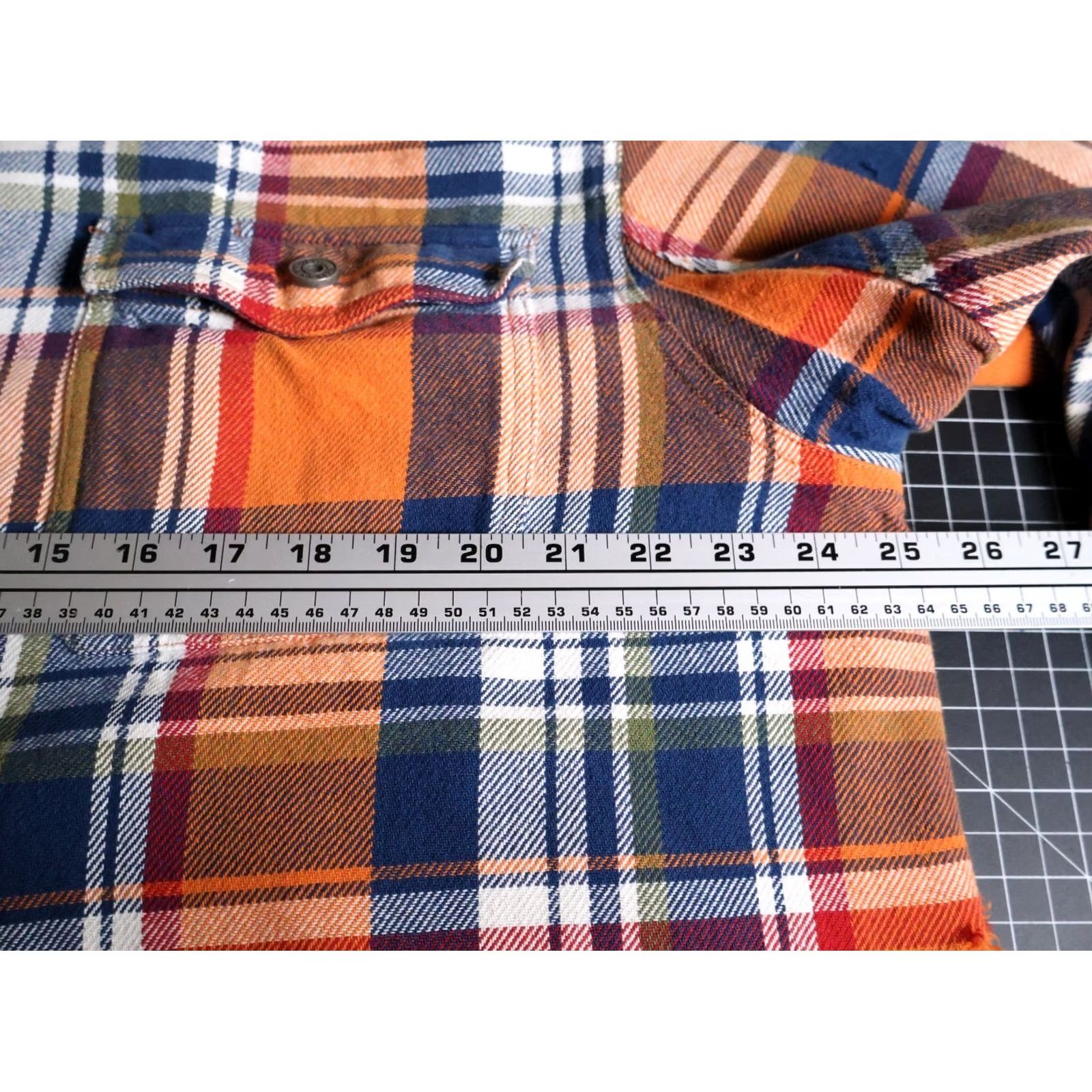Vintage Duluth Flannel Shirt Jacket Men's XL Orange Blue Plaid Fleece Lined Flapjack Size US XL / EU 56 / 4 - 5 Thumbnail