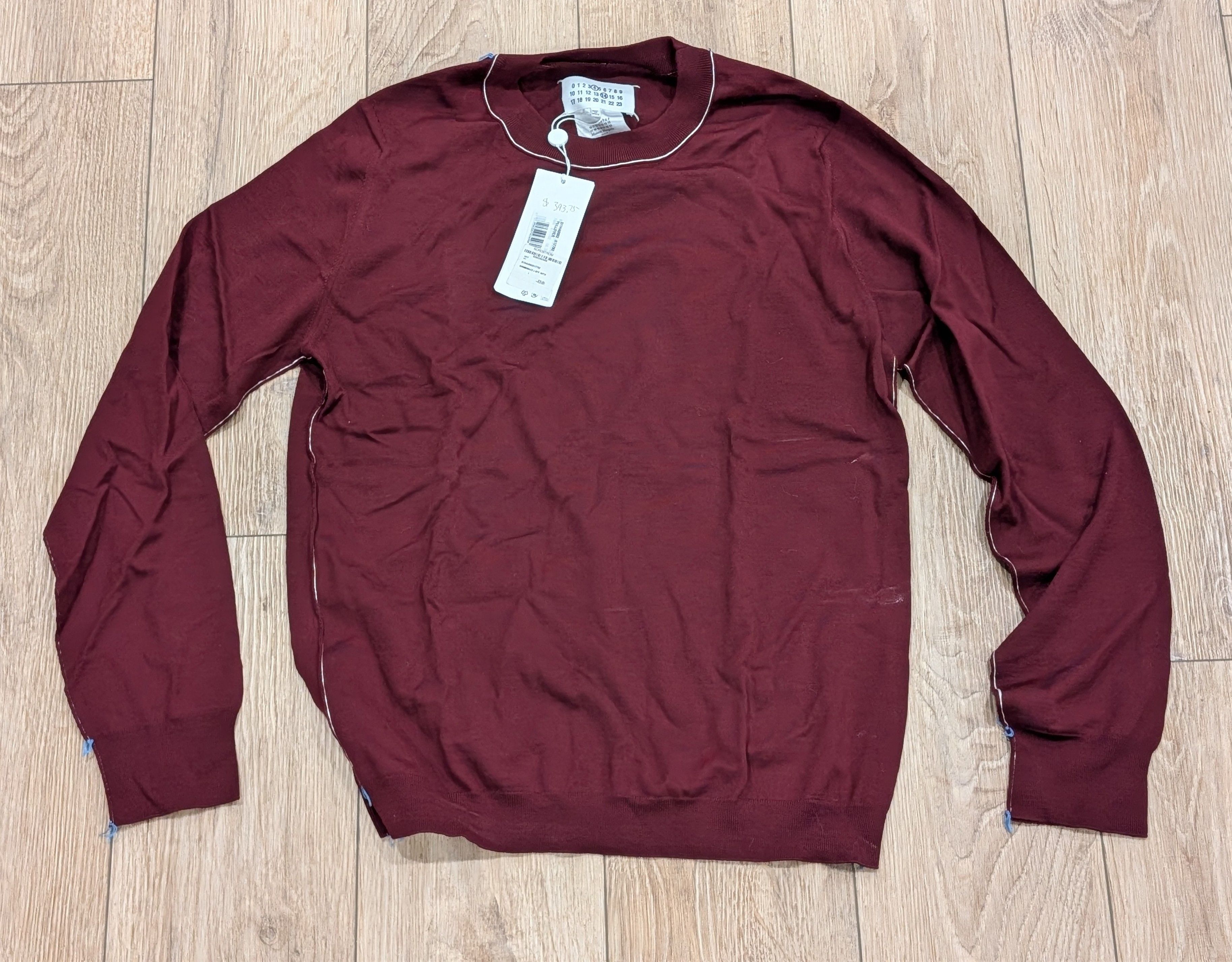 Maison Margiela Maison Margiela Wool Crewneck Sweater Bordeaux Large Size US L / EU 52-54 / 3 - 1 Thumbnail
