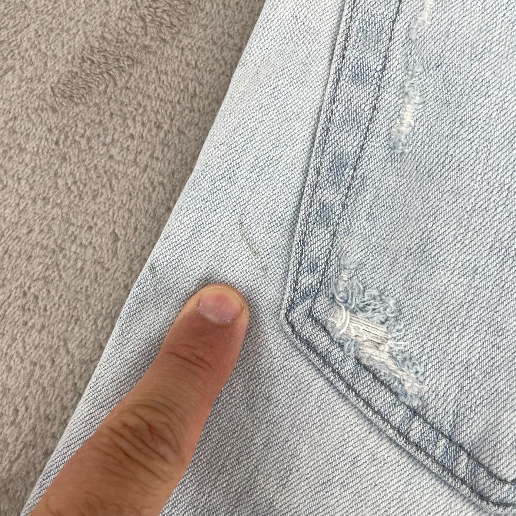 Vintage ADriano Goldschmied The Stockton Jeans Men 36 Blue Distressed Slim 5-Pocket Denim Jeans Pants 34x33 Mens Size US 34 / EU 50 - 6 Thumbnail