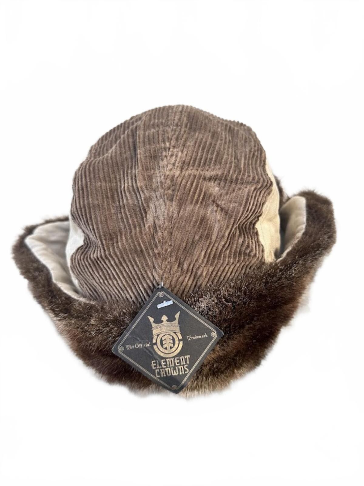 Other Element Crowns Corduroy Fur Ear Flap Hat Size ONE SIZE - 2 Thumbnail
