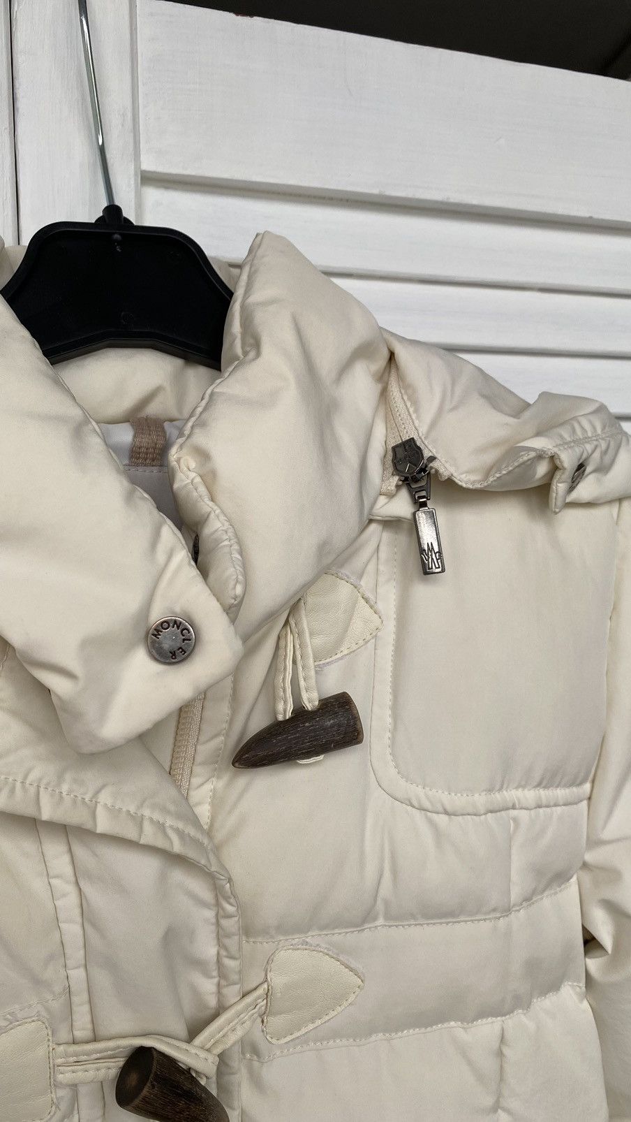 Moncler × Vintage Vintage Moncler Down Puffer Cream Jacket for Girls Size XXS / US 00 / IT 34 - 12 Thumbnail