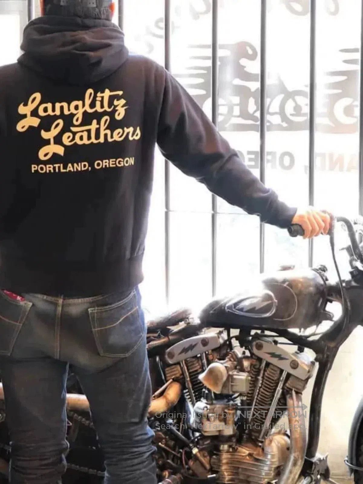 NANGA Langlitz Motorcycle Riding Hoodie Jacket. Size US S / EU 44-46 / 1 - 2 Thumbnail
