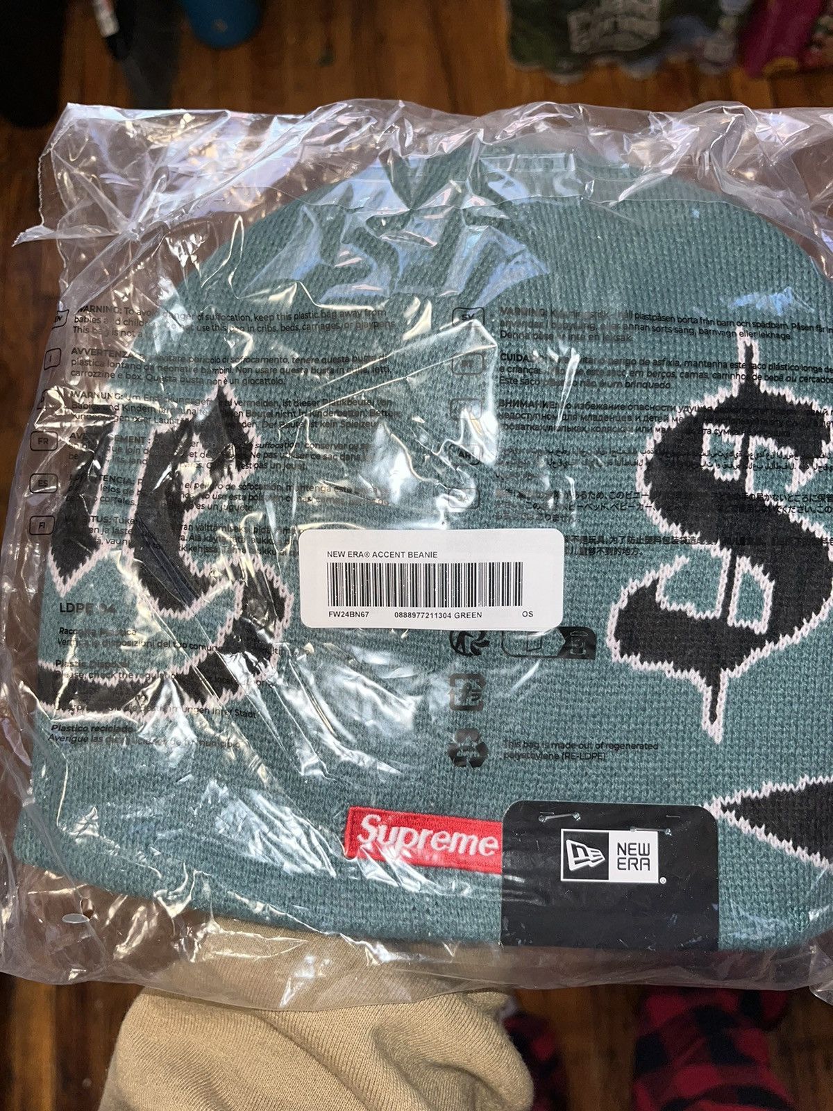 New Era × Supreme Supreme New era accent beanie green fw24 Size ONE SIZE - 3 Thumbnail